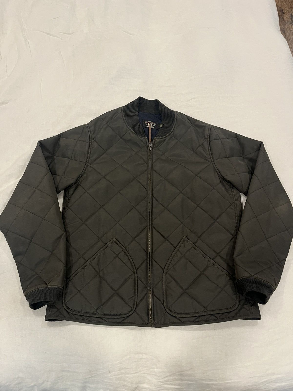 RRL Ralph Lauren RRL Benton Quilted Recycled-Shell Bomber Jacket Size US M / EU 48-50 / 2 - 2 Thumbnail