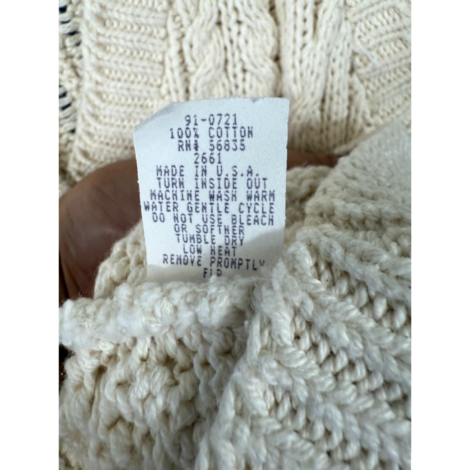 Vintage VINTAGE Cabela’s Sweater Vest Womens M Ivory Button Front V-Neck Cable Knit Sleeveless Holiday Mens Womens Size M / US 6-8 / IT 42-44 - 6 Thumbnail