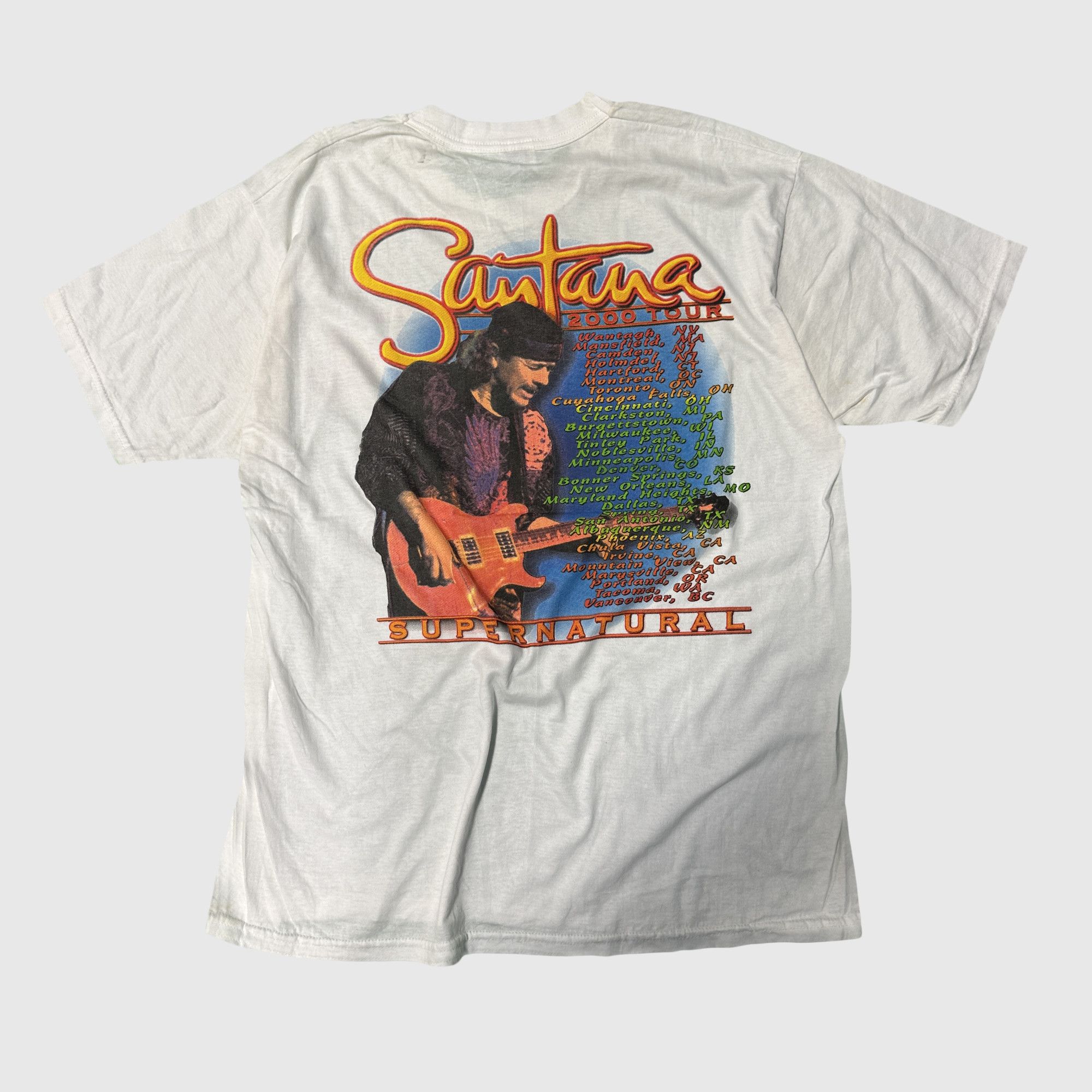 Fruit Of The Loom Vintage Santana Supernatural Tour 2000 Graphic T-Shirt Size XL Size US XL / EU 56 / 4 - 5 Thumbnail