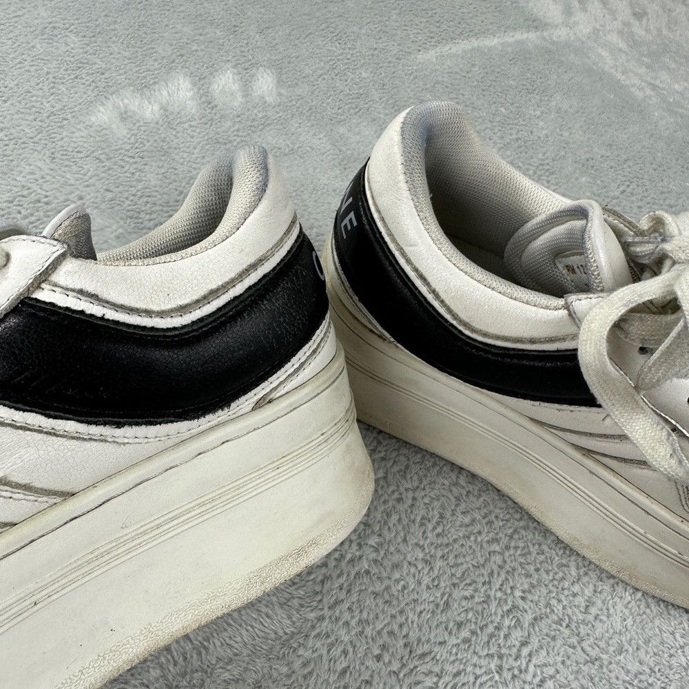 Celine CELINE white Leather Block Platform Sneakers Women's