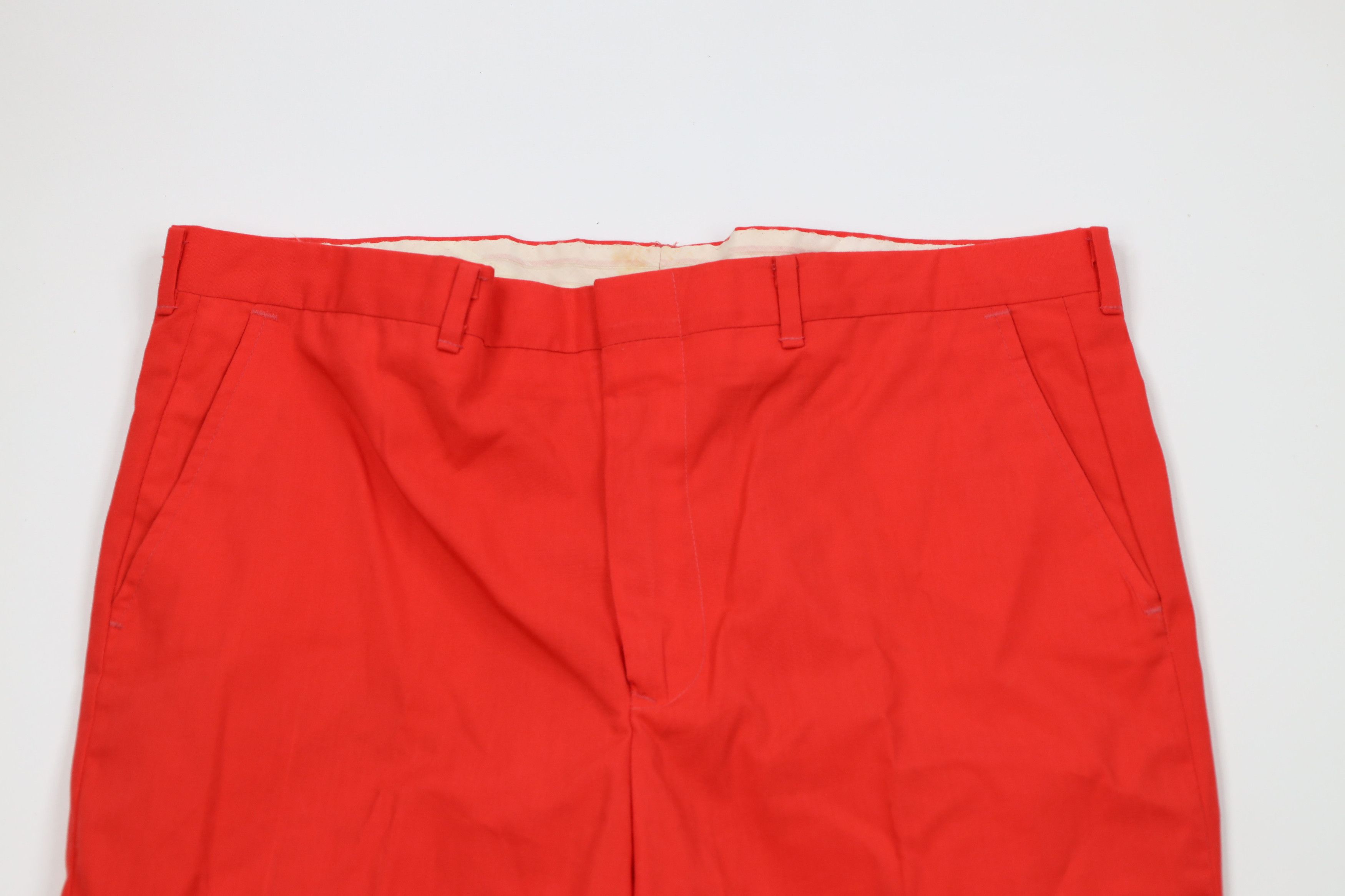 Vintage Vintage 70s Streetwear Flared Wide Leg Chino Pants Red USA Size US 36 / EU 52 - 2 Thumbnail