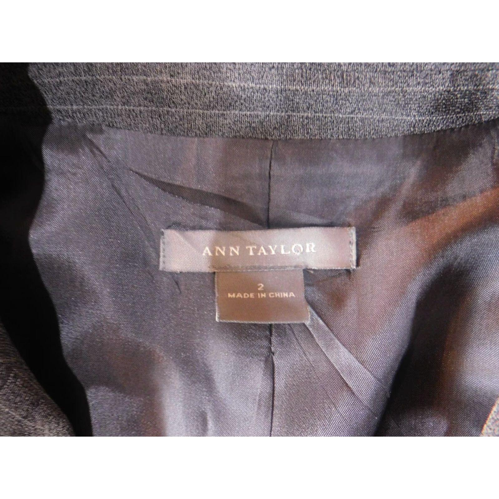 Ann Taylor Ann Taylor Loft Blazer Shirt Women Size 2 Gray Striped Three-Button Knit Stretch Casual Fall Spring Jacket Coat Mid-Length Women’s Mens? Size XS / US 0-2 / IT 36-38 - 5 Thumbnail