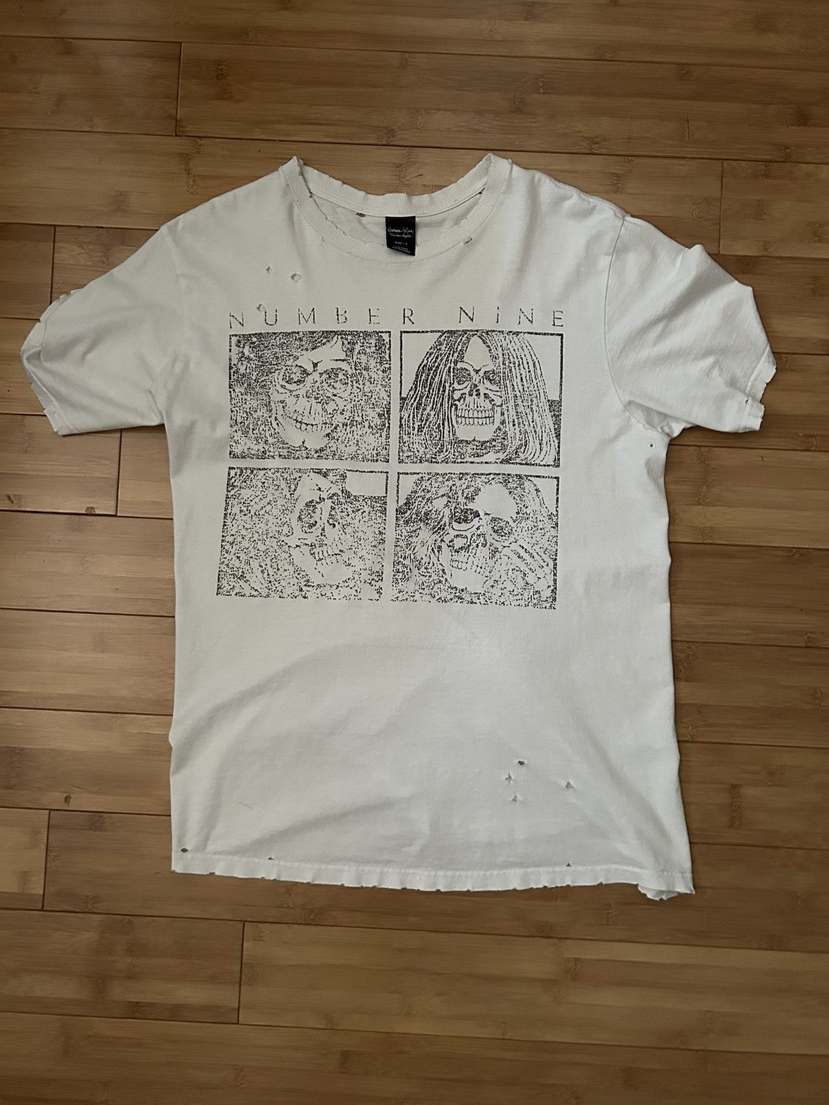 image of Number N Ine Number (N)Ine Ss05 ‘Led Zeppelin’ Tee in White, Men's (Size Large)