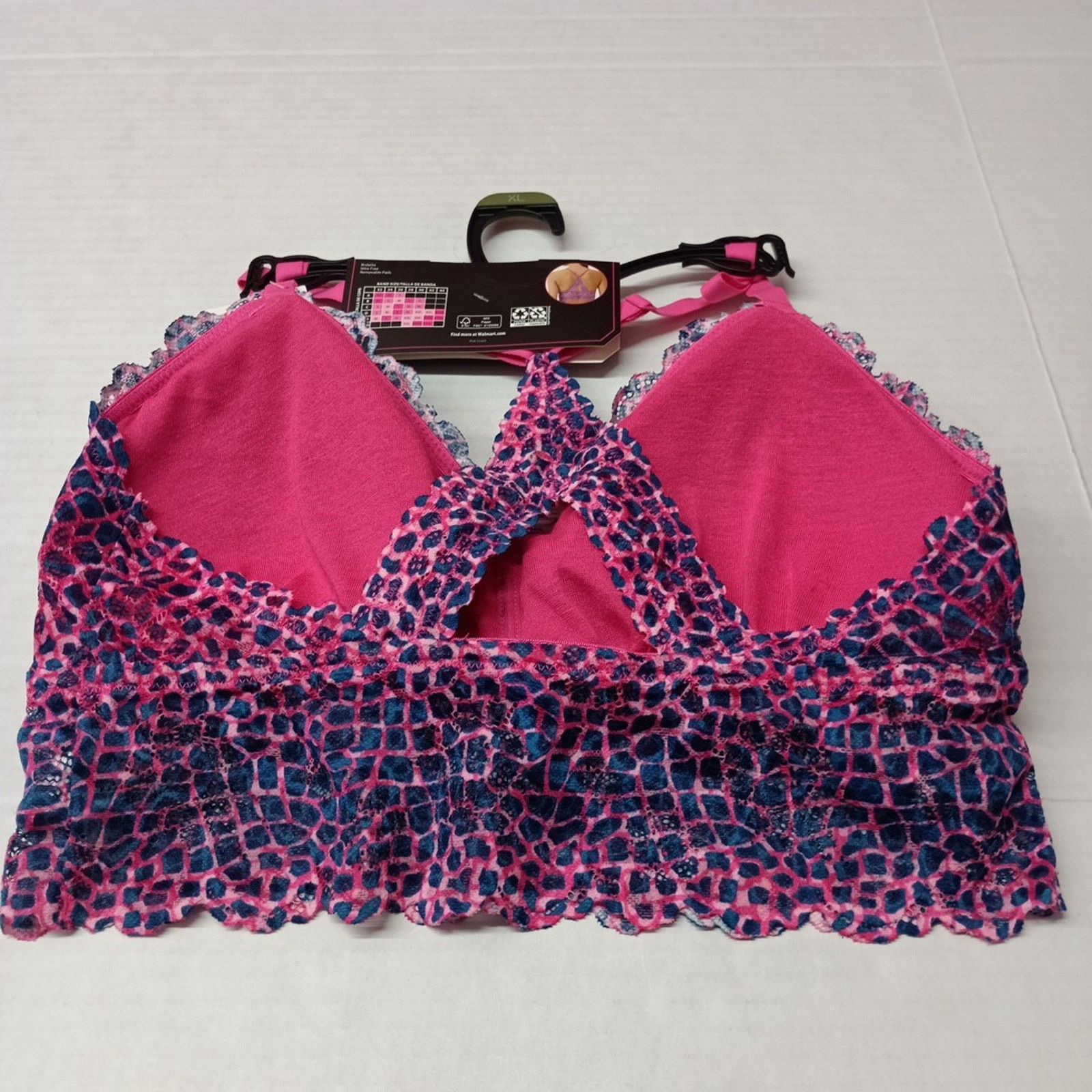 Other No Boundaries Women's Bralette Size XL Longline Pink Blue Size ONE SIZE - 4 Thumbnail