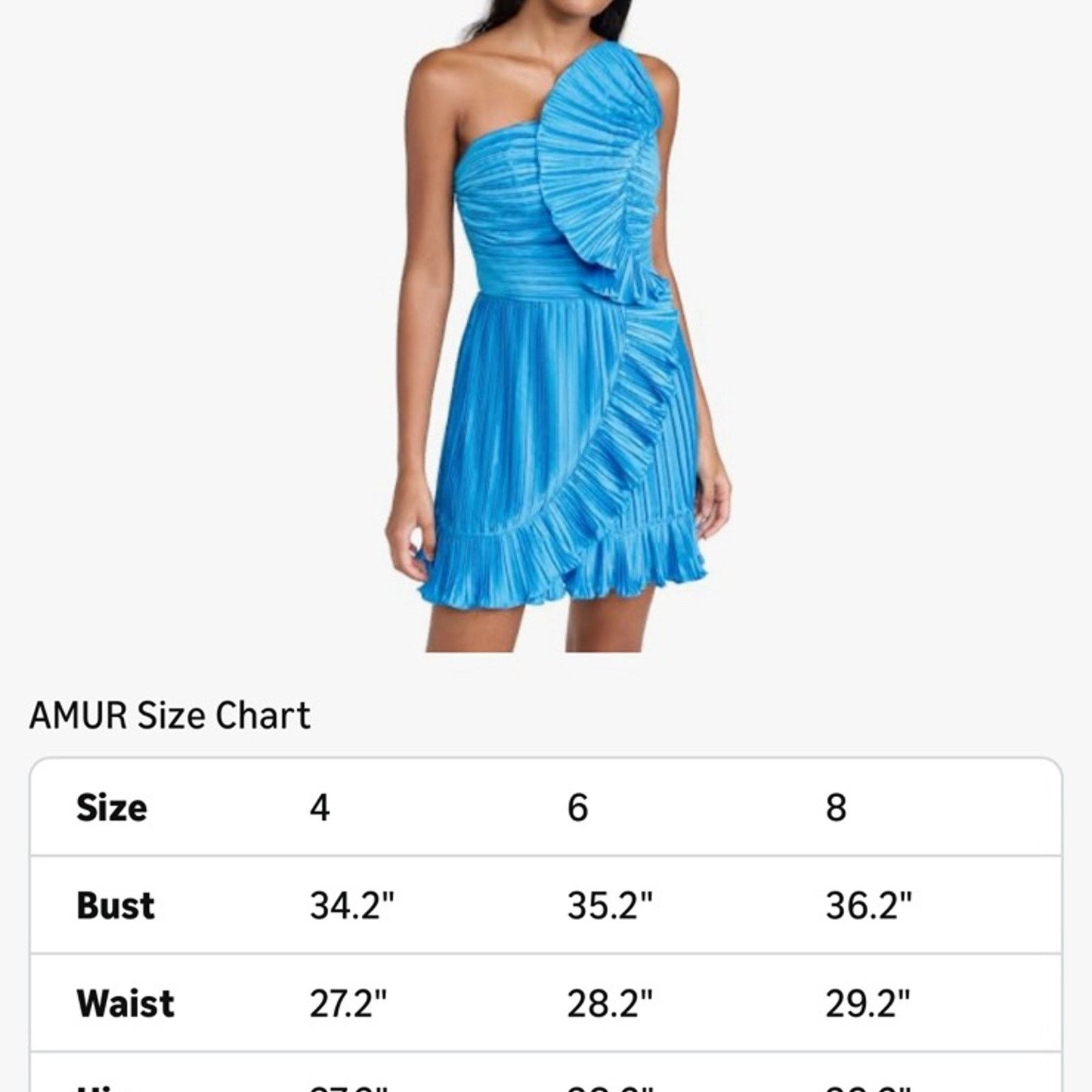 Amur Amur one shoulder ruffle minidress 8 Size M / US 6-8 / IT 42-44 - 5 Thumbnail