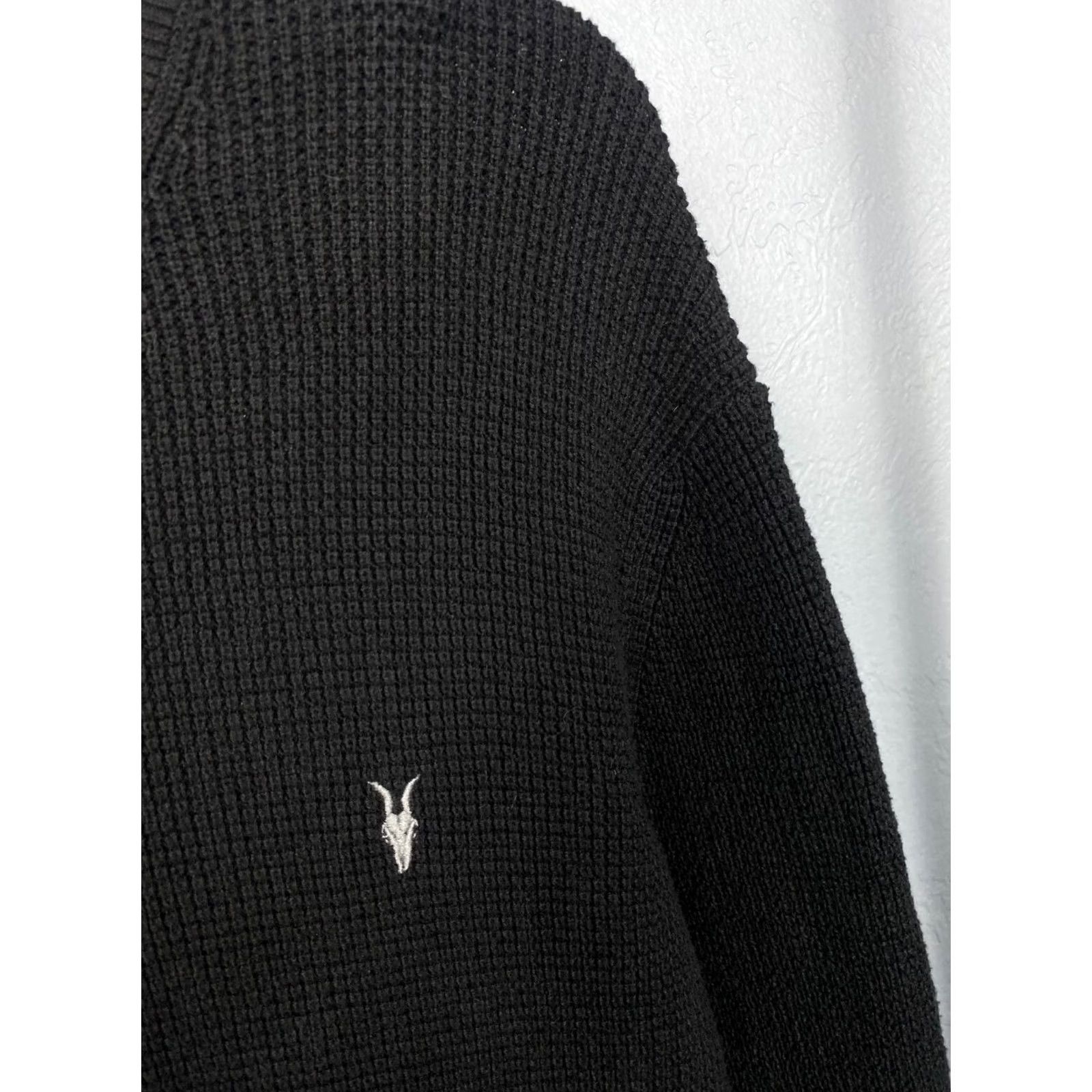 Allsaints Allsaints Rias Crew Neck Mens Knit Cotton Sweater M Black Knit Cotton Sweater Mens Size US M / EU 48-50 / 2 - 3 Thumbnail