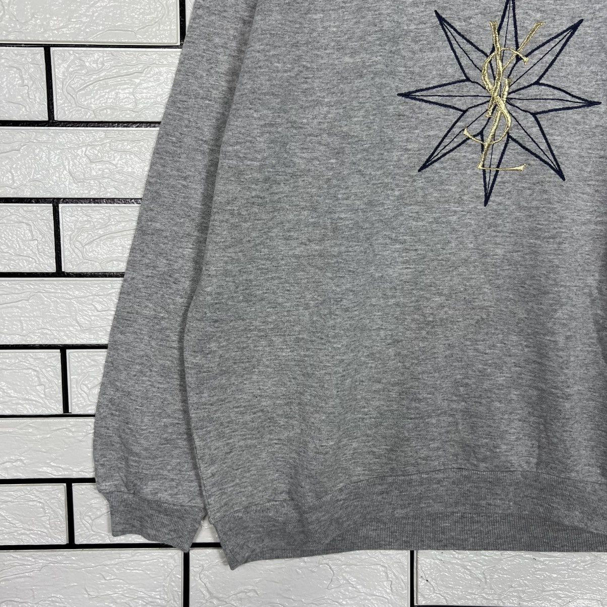 Yves Saint Laurent 90's YSL Embroidered Logo Crewneck Sweatshirt #4168-C191 Size US L / EU 52-54 / 3 - 6 Thumbnail