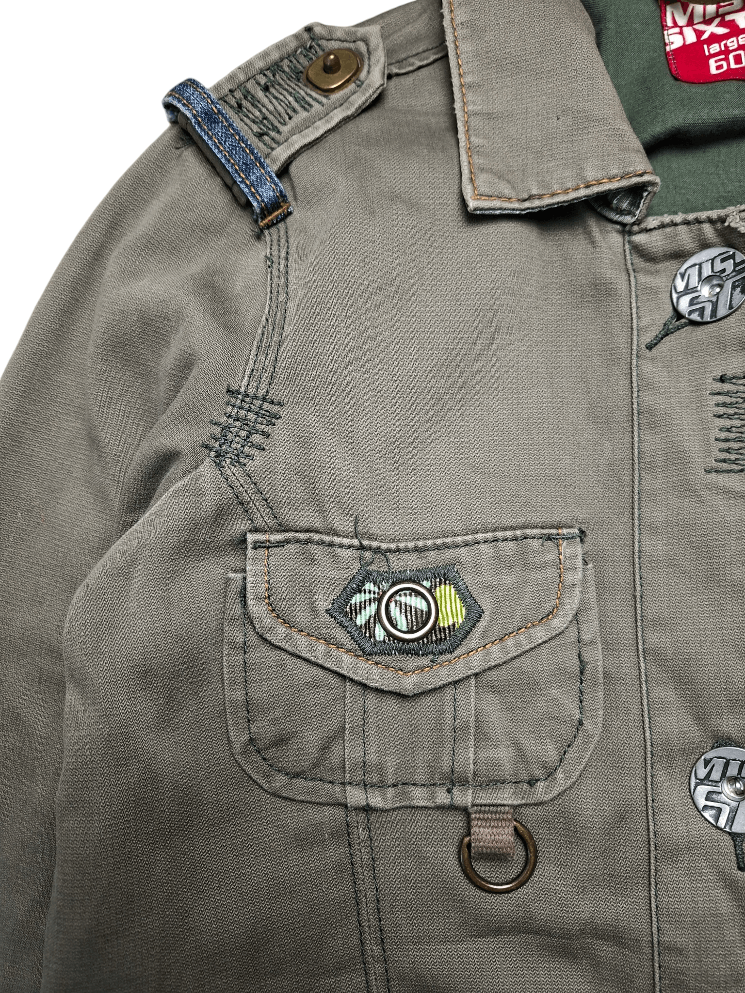 Miss Sixty Miss Sixty Military Jacket Khaki Green Utility Bomber Size S / US 4 / IT 40 - 2 Thumbnail