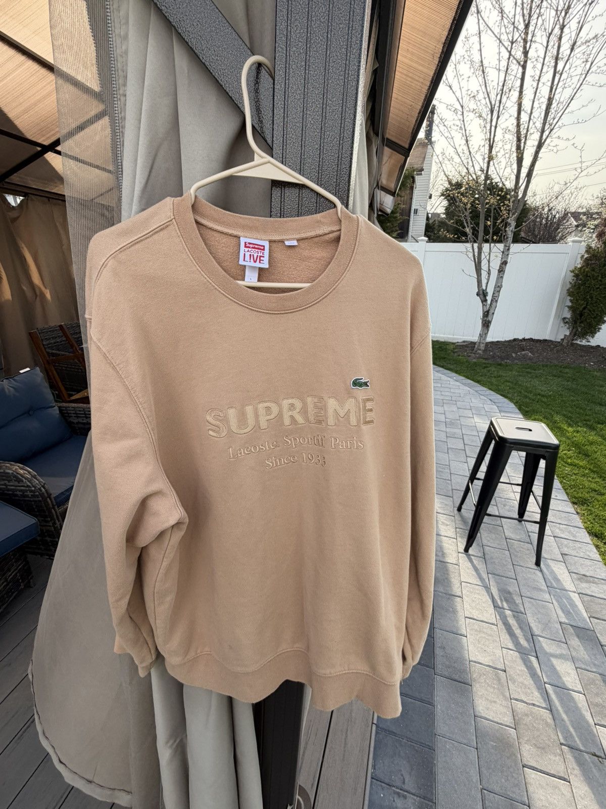 Lacoste × Supreme Supreme Lacoste Crewneck | Grailed