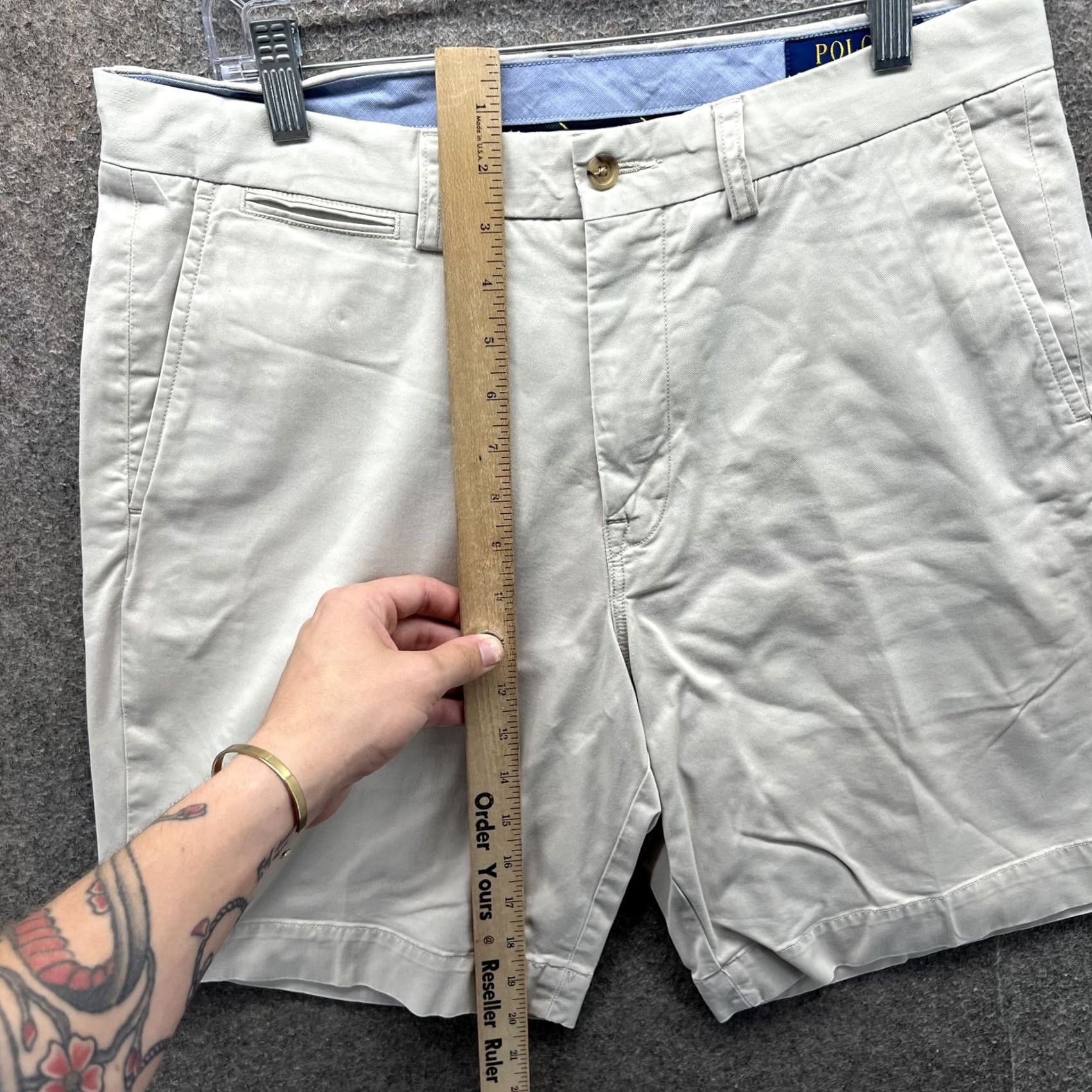 Polo Ralph Lauren Polo Ralph Lauren Shorts Mens 32 Beige Stretch Classic Fit Chino Casual 9 Inseam Size US XS / EU 42 / 0 - 4 Thumbnail