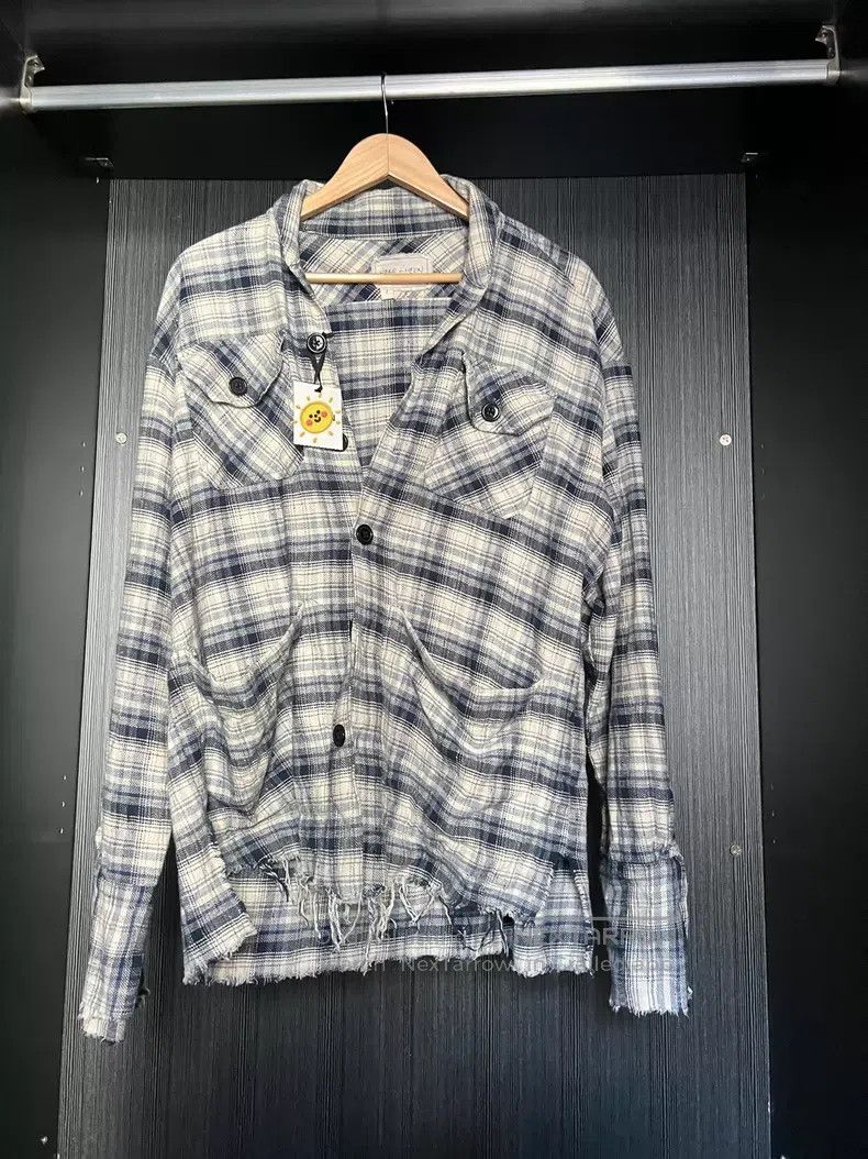 Greg Lauren Greg Lauren Loose plaid flannel shirt Size US S / EU 44-46 / 1 - 1 Thumbnail