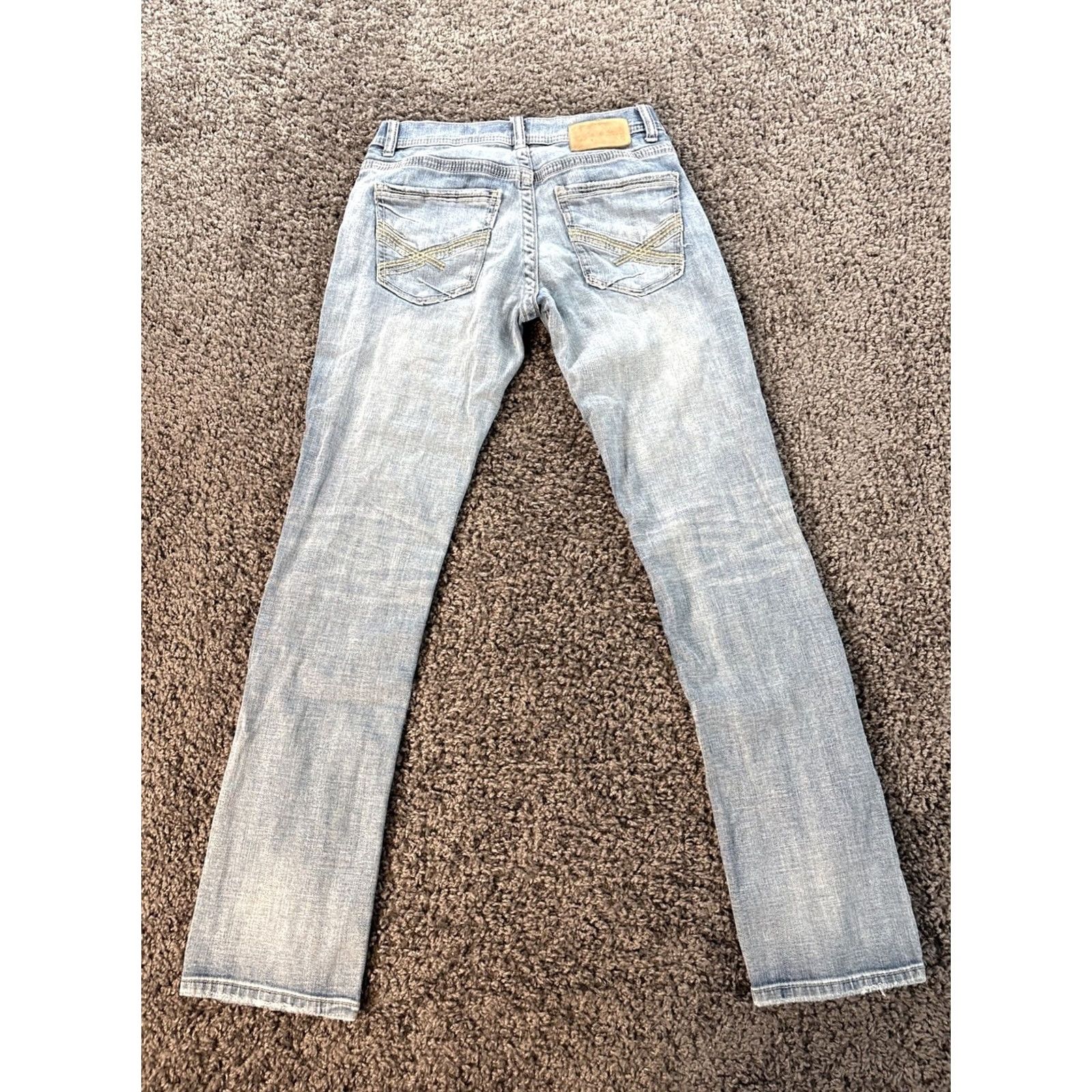 Vintage BKE Alec Jeans Slim Straight 28x31 Light Wash Blue Denim Stretch 5-Pocket Mens Size US 28 / EU 44 - 6 Thumbnail