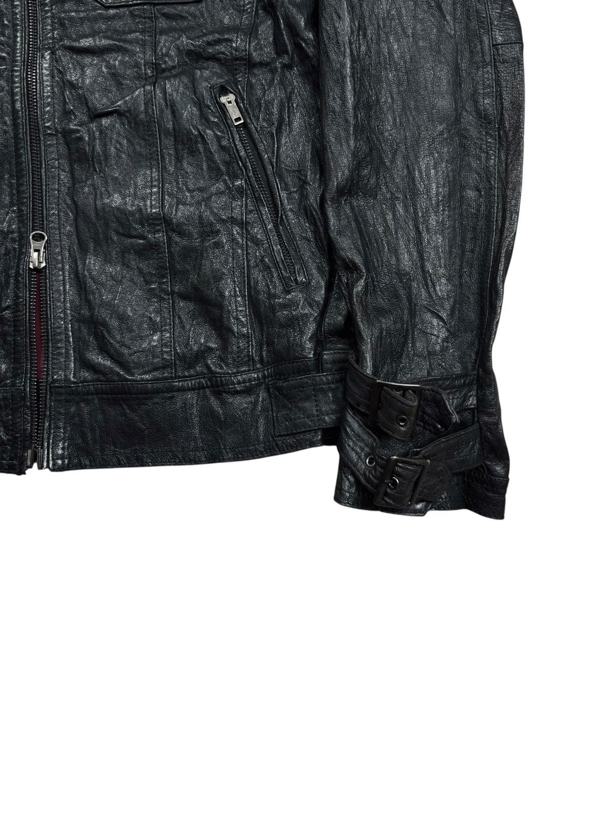 Tornado Mart 2000s Rattle Trap Trim Fur Collar Vkei Style Leather Jacket Size US M / EU 48-50 / 2 - 8 Thumbnail