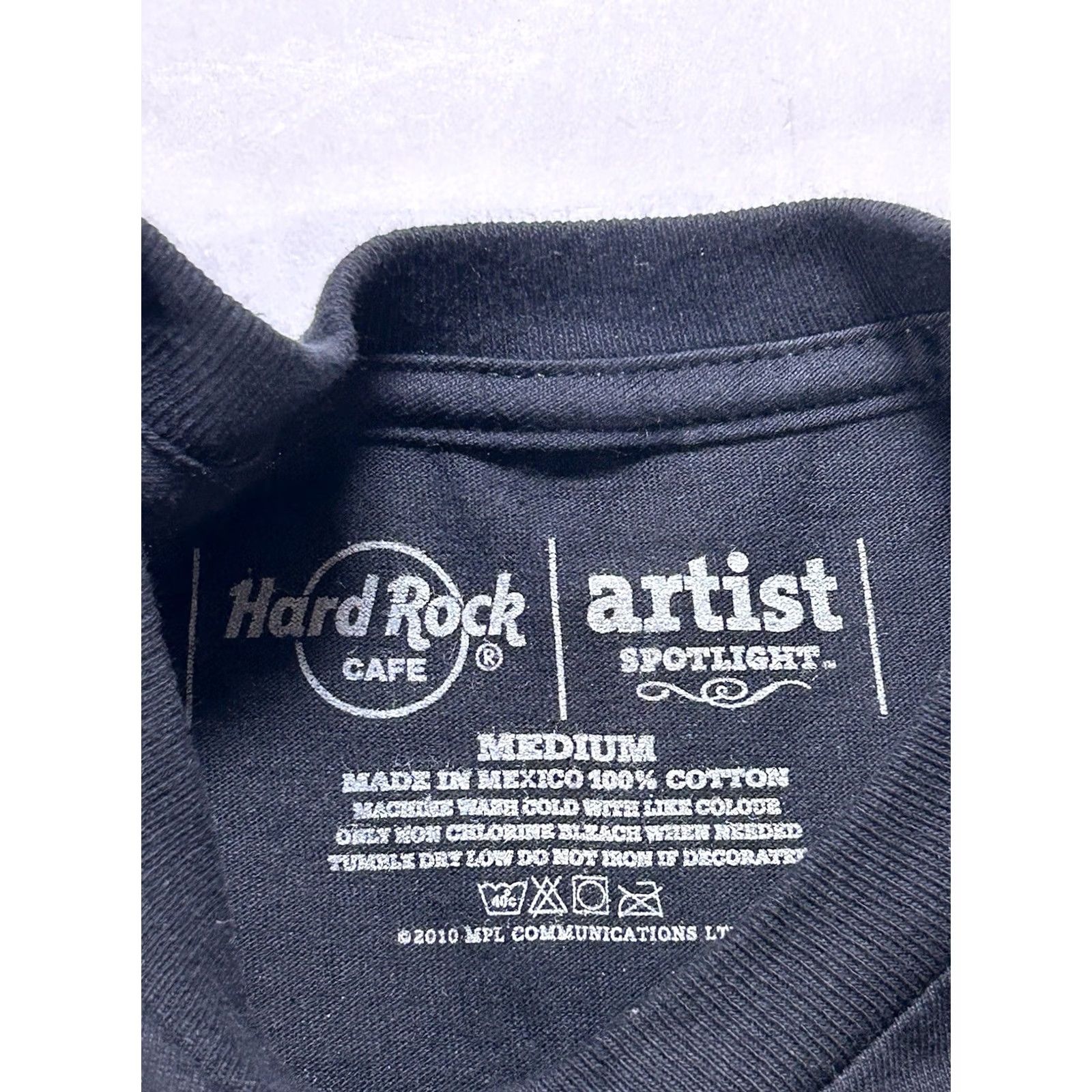 Hard Rock Cafe VINTAGE Paul McCartney Hard Rock Cafe Artist Spotlight Moon WHY HUNGER 2010 Medium Black Tee Unisex Adults Size US M / EU 48-50 / 2 - 7 Thumbnail