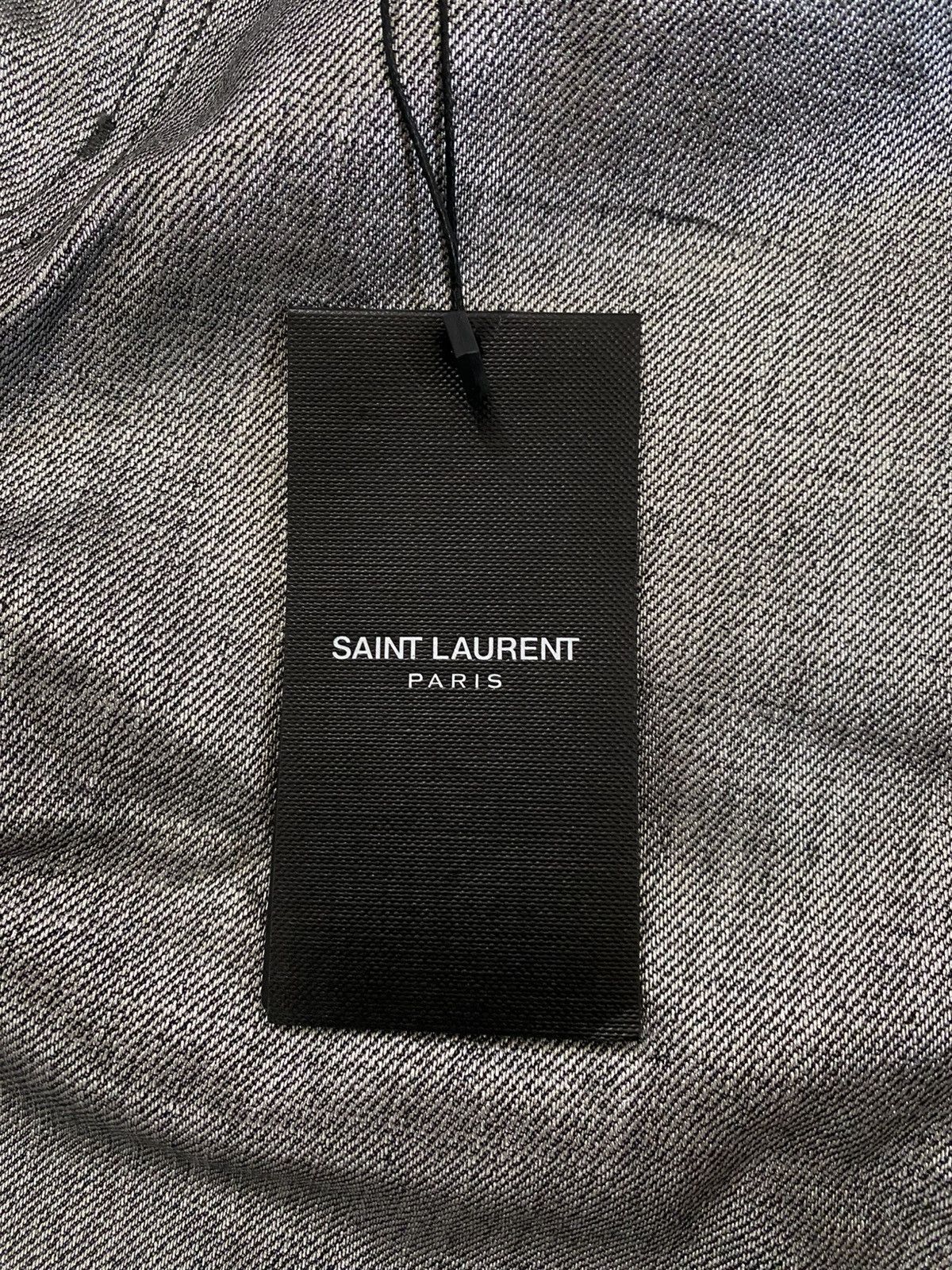 Saint Laurent Paris SLP - SS19 Silver Coat Jeans Size US 28 / EU 44 - 4 Thumbnail