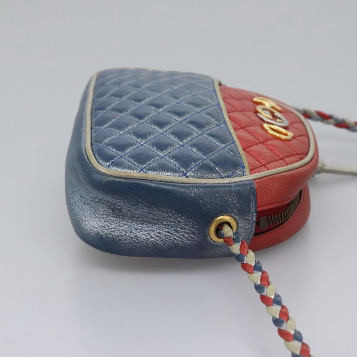 Gucci GUCCI Shoulder Bag Leather Red Blue Size ONE SIZE - 4 Thumbnail