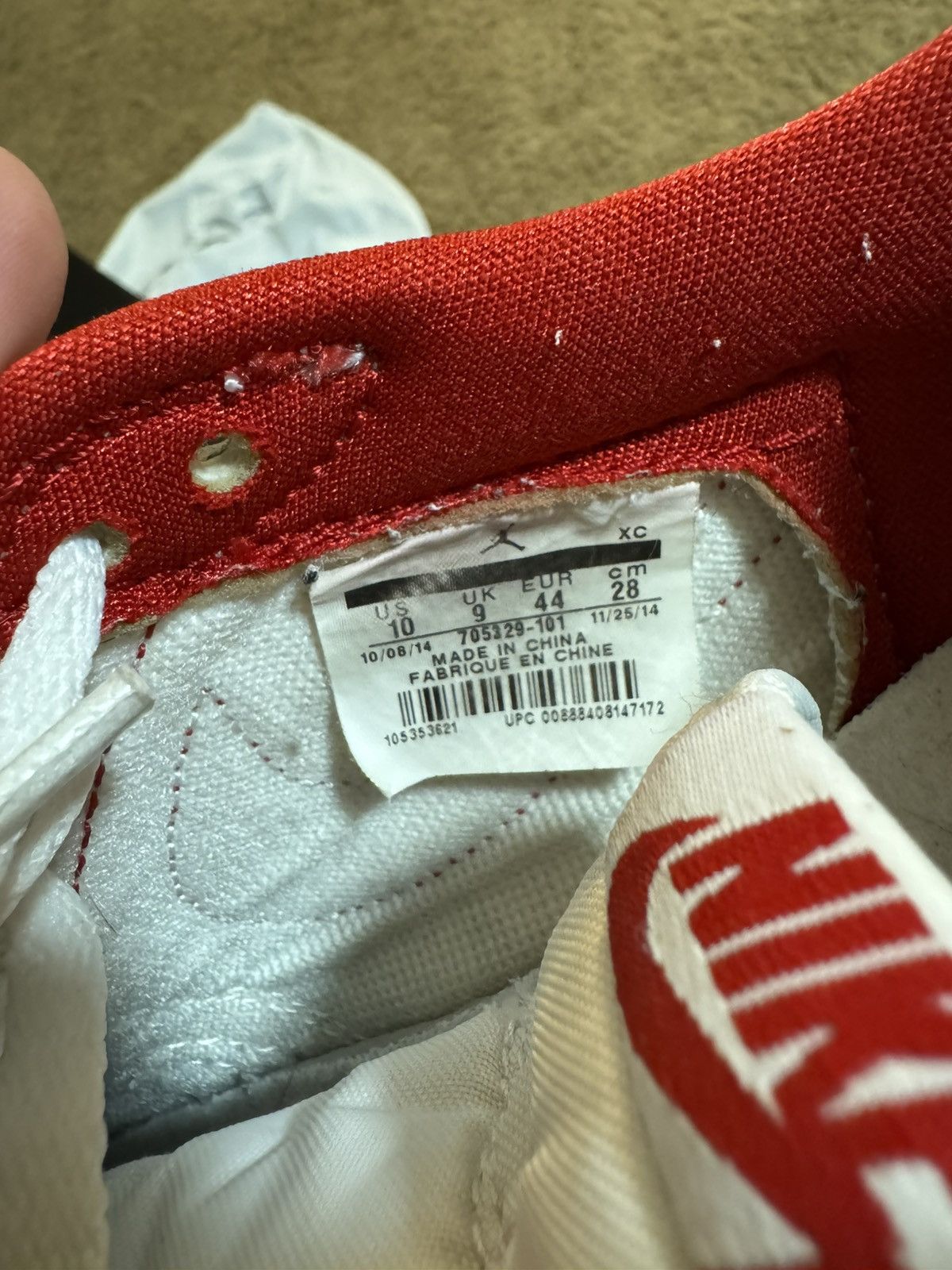 Jordan Brand Jordan 1 Low OG Metallic Red Size US 10 / EU 43 - 8 Thumbnail