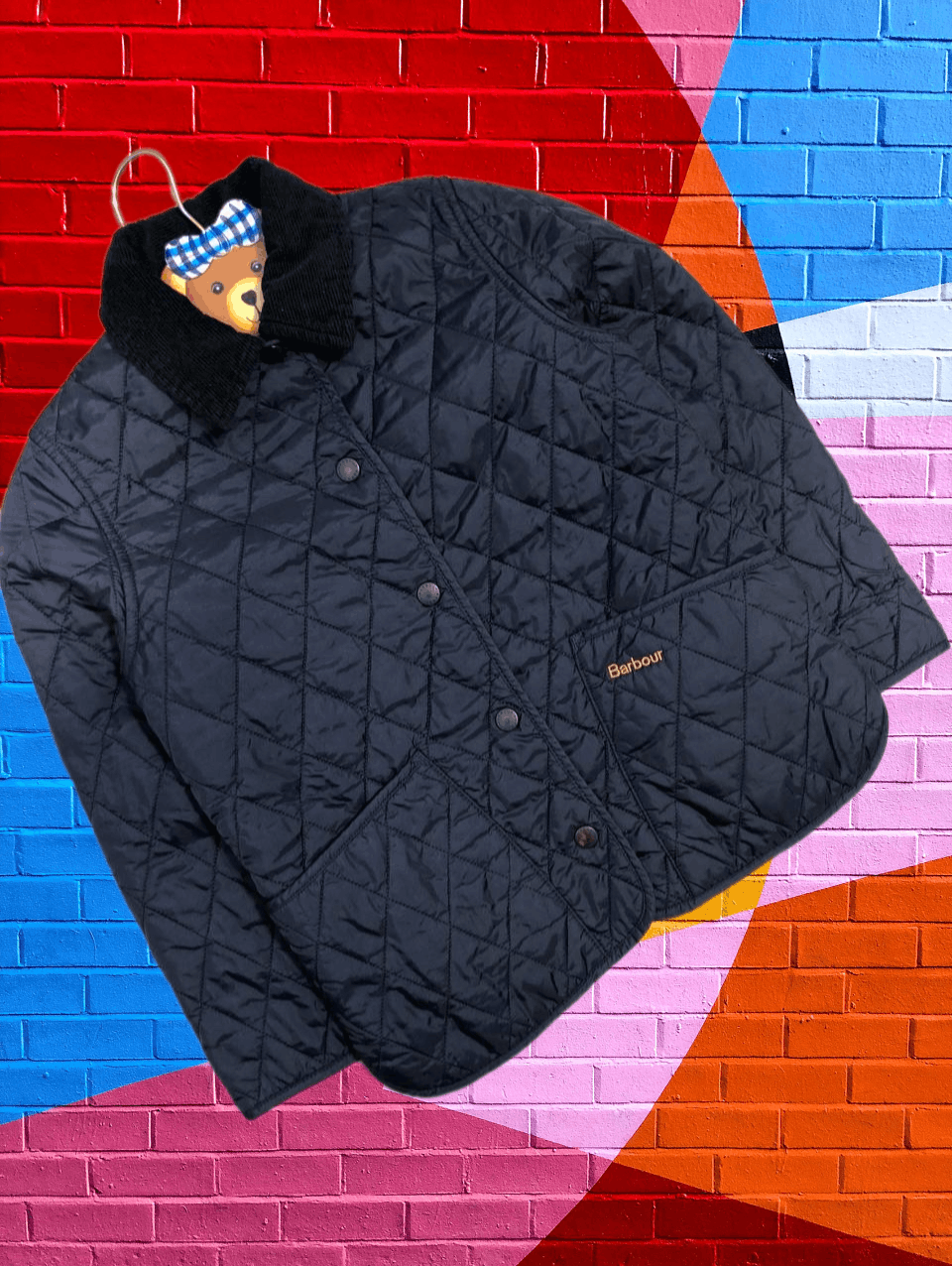 image of Archival Clothing x Barbour Junya Watanabe Balenciaga Playboi Carti Style Mohair Jacket in Blue (Si