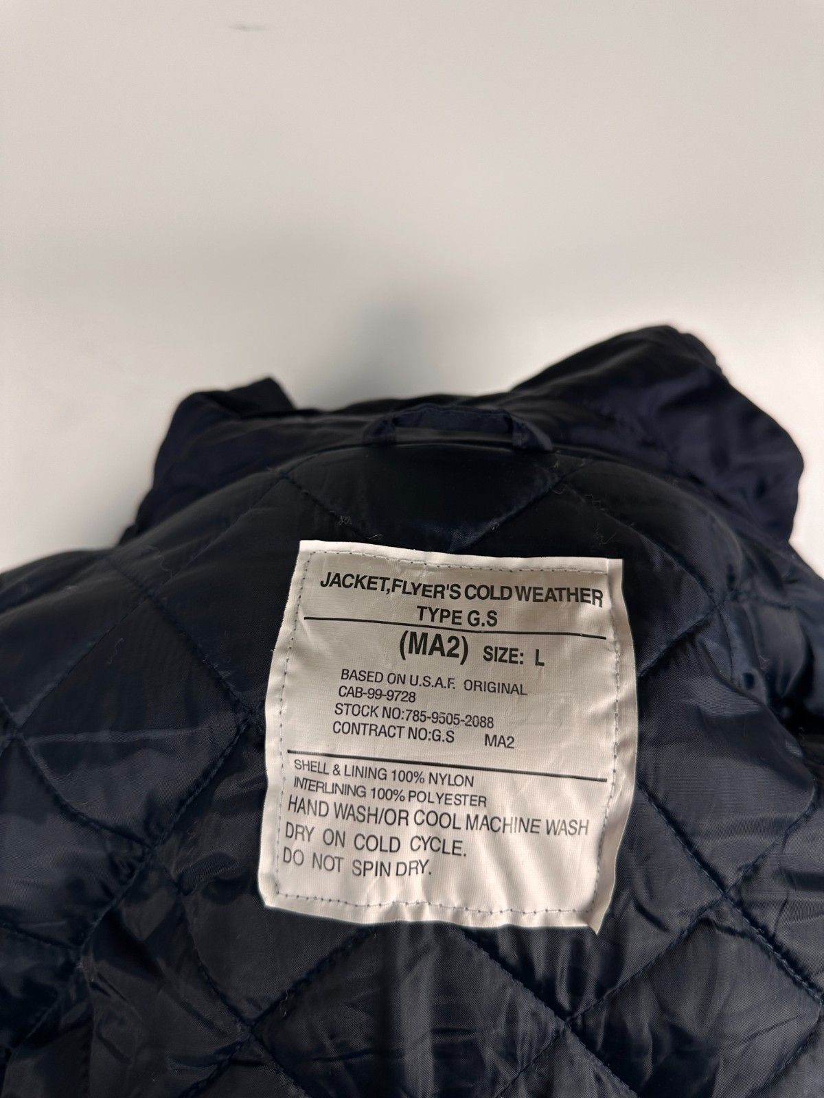 Other Flyers MA2 Cold Weather Jacket USAF Air Force Nylon Navy L Size US L / EU 52-54 / 3 - 9 Thumbnail