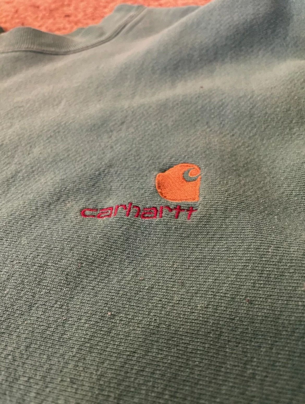 image of Teal Vintage Carhartt Crewneck Sweatshirt Xl-Xxl, Men's