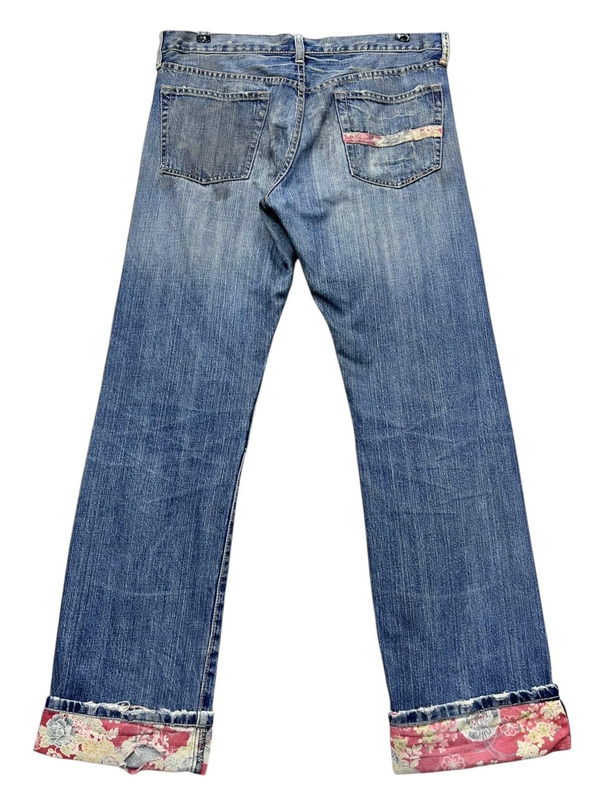 Takeo Kikuchi 🔥Vintage TAKEO KIKUCHI Distressed Ripped Patchwork Mudmax Size US 33 - 3 Thumbnail
