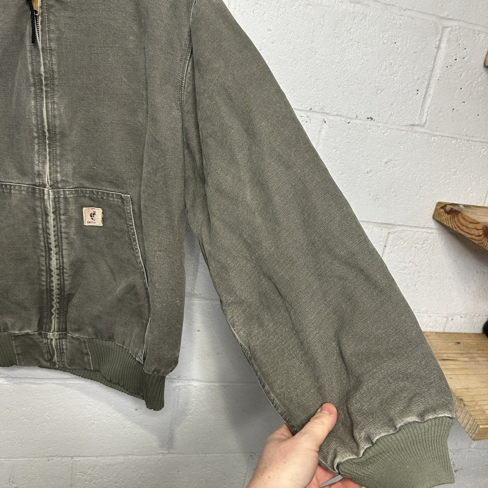 Carhartt Vintage Carhartt Thermal Hooded Active Jacket “Sage” J160 Size US XL / EU 56 / 4 - 7 Thumbnail
