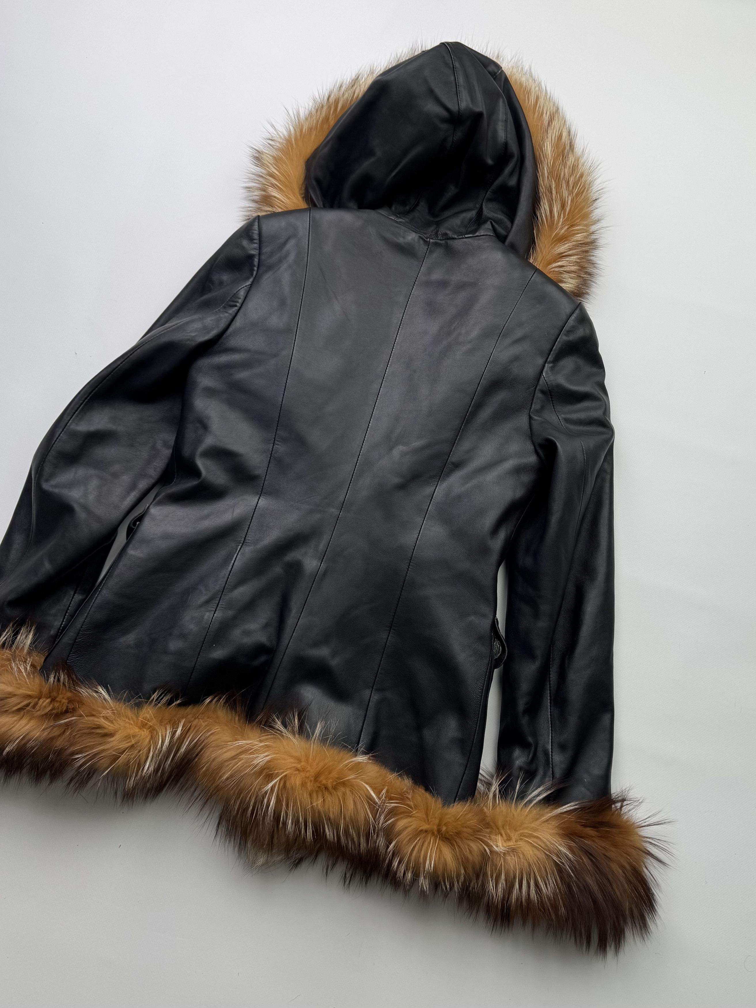 Japanese Brand Vintage Leather Jacket With Real Fur Details B703(V69)E2 Size M / US 6-8 / IT 42-44 - 9 Thumbnail