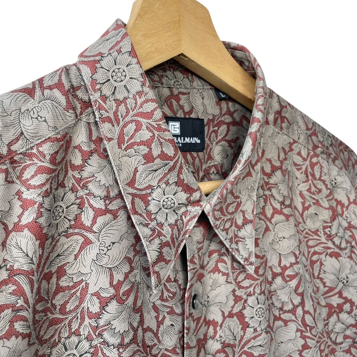 Pierre Balmain Pierre Balmain Paris Vintage Floral Designer Shirt Size US L / EU 52-54 / 3 - 4 Thumbnail