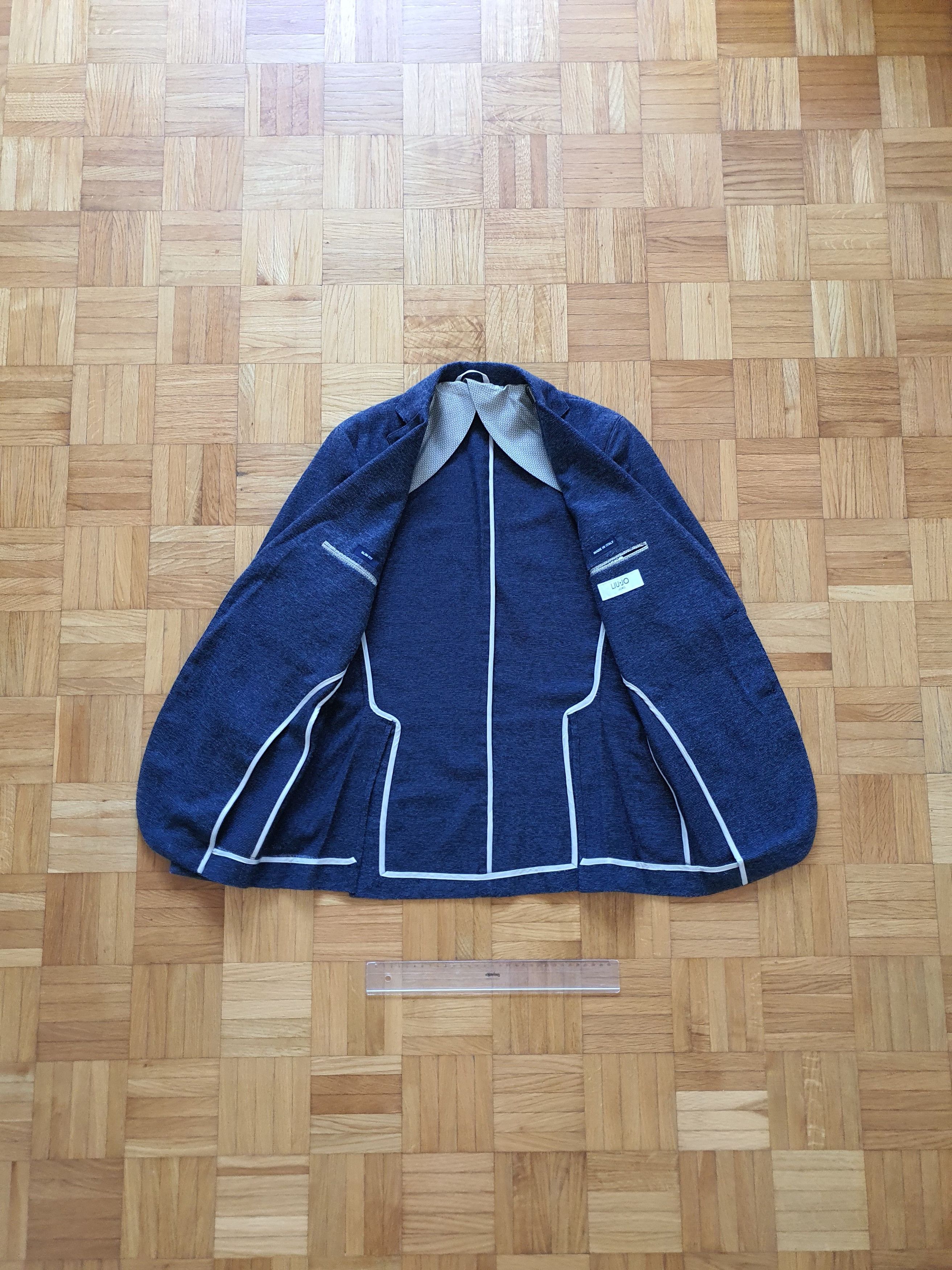 Liu Jo UOMO - Sports Coat Suit Jacket - Navy Nailhead - Sz EU 46 Size 36R - 4 Thumbnail