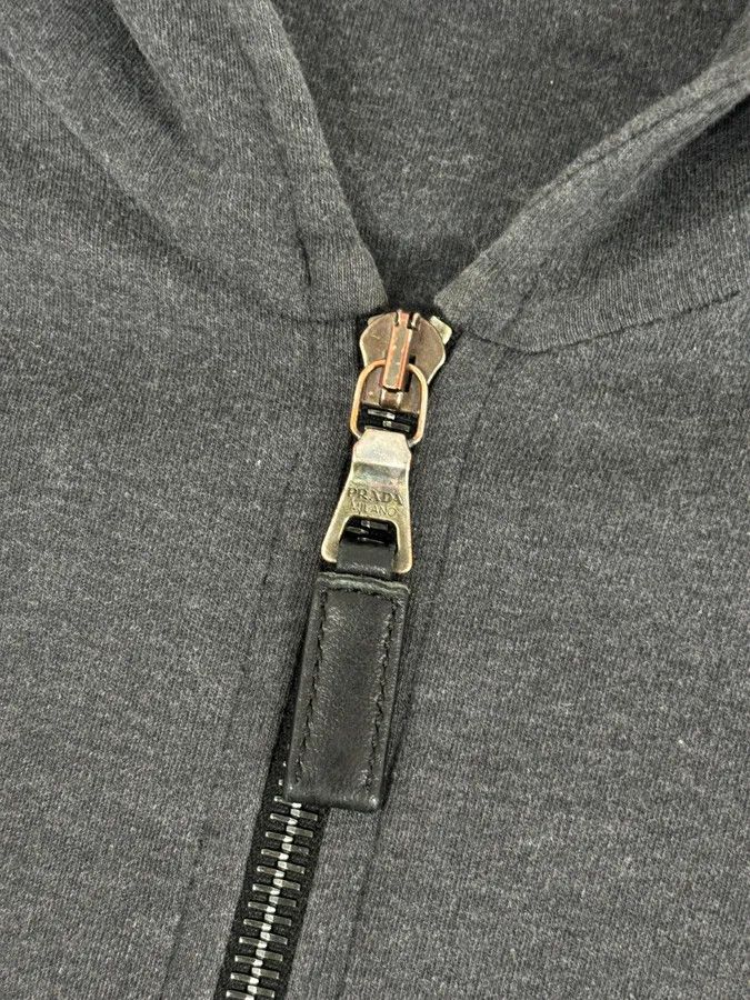 Prada SS2006 Prada Grey Padded Zip-up Hoodie Size US S / EU 44-46 / 1 - 10 Thumbnail