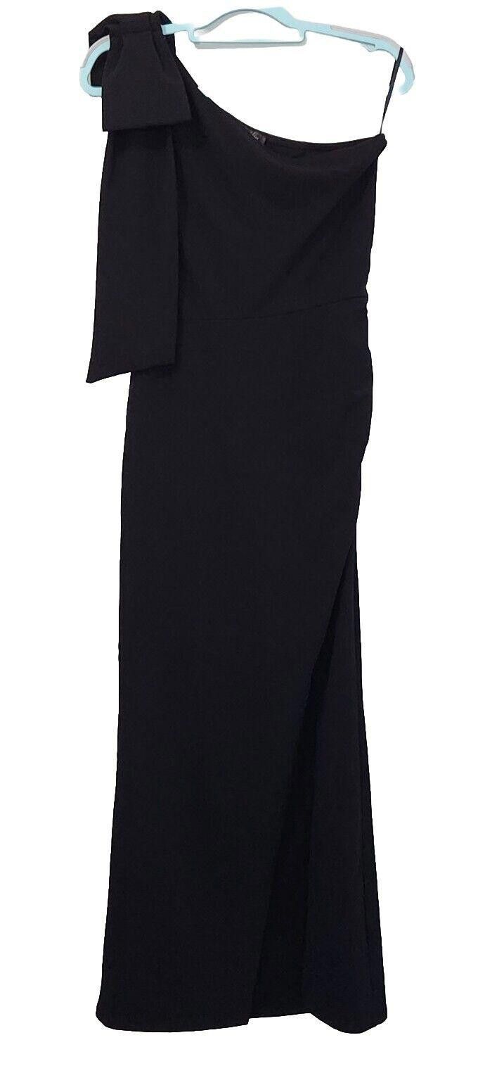 Designer Pretty Little Garden Dress Medium Black One Shoulder Slit Size M / US 6-8 / IT 42-44 - 1 Thumbnail