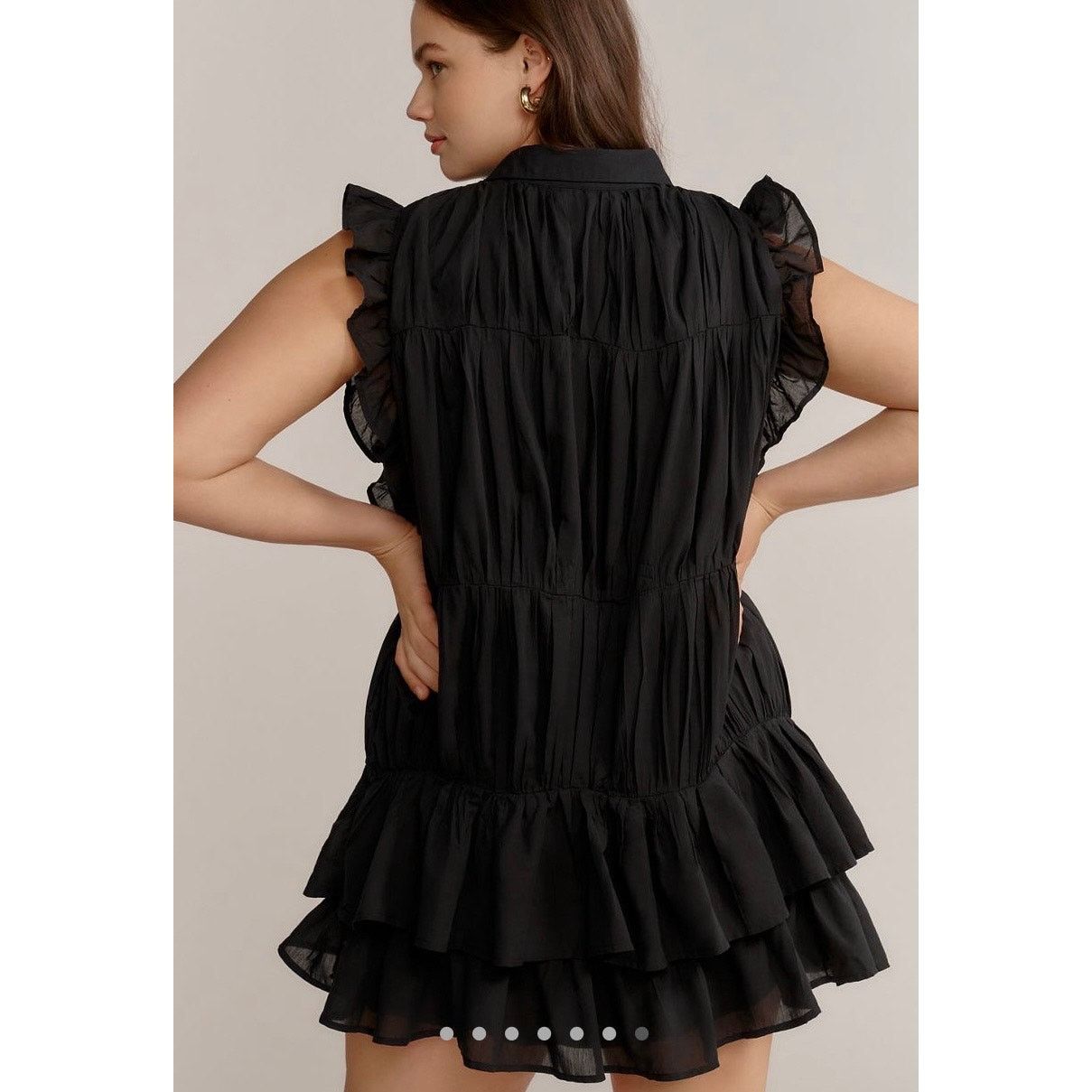 Anthropologie NWT Anthropologie Sleeveless Ruffle Mini Shirt Dress Size 3XL / US 20-22 - 2 Thumbnail