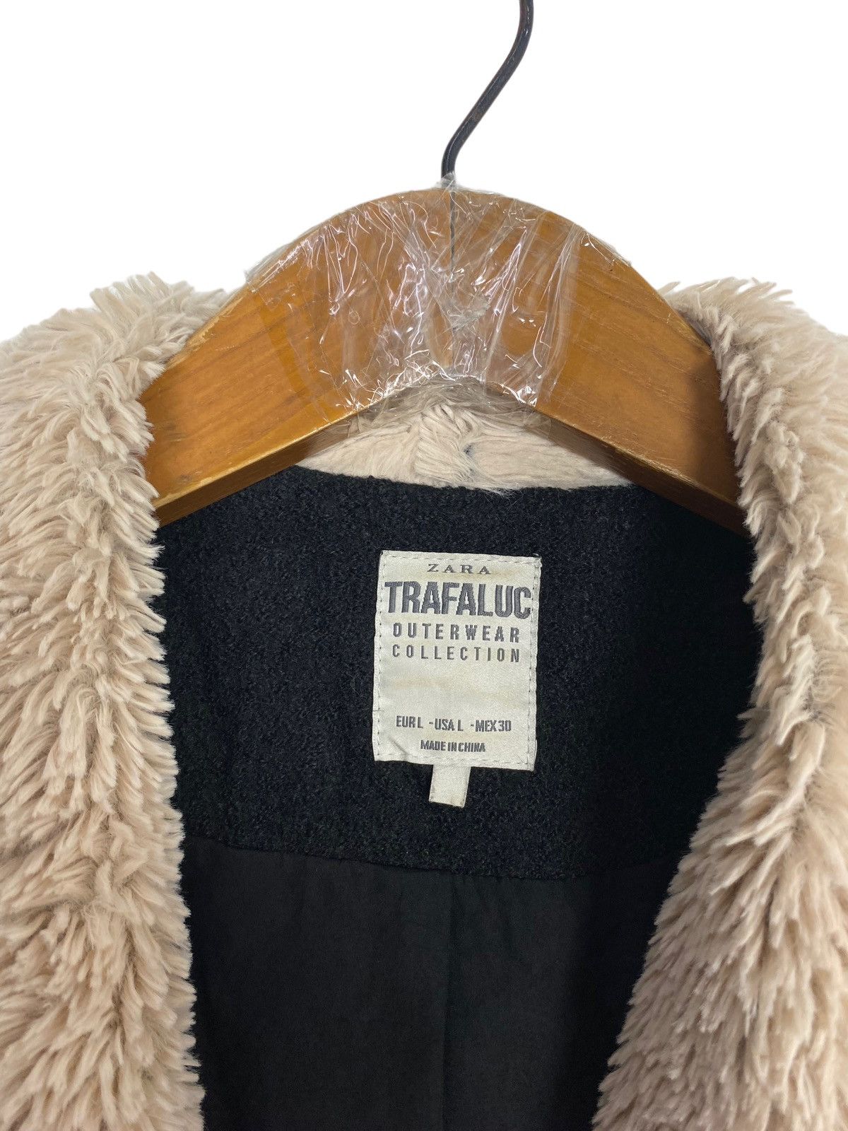 Zara Rare‼️ Zara Trafaluc Faux Sherpa Shearling Black Moto Jacket Size S / US 4 / IT 40 - 6 Thumbnail