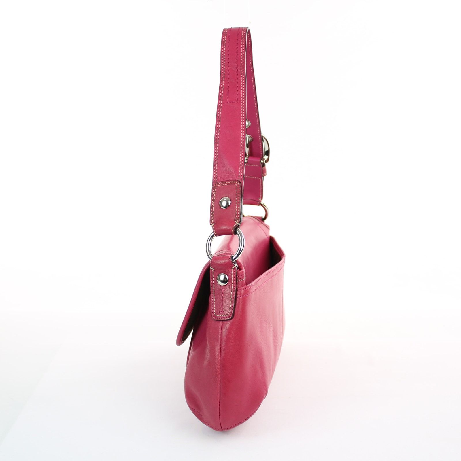 Coach Coach Soho Magenta Leather Hobo Bag Size ONE SIZE - 4 Thumbnail