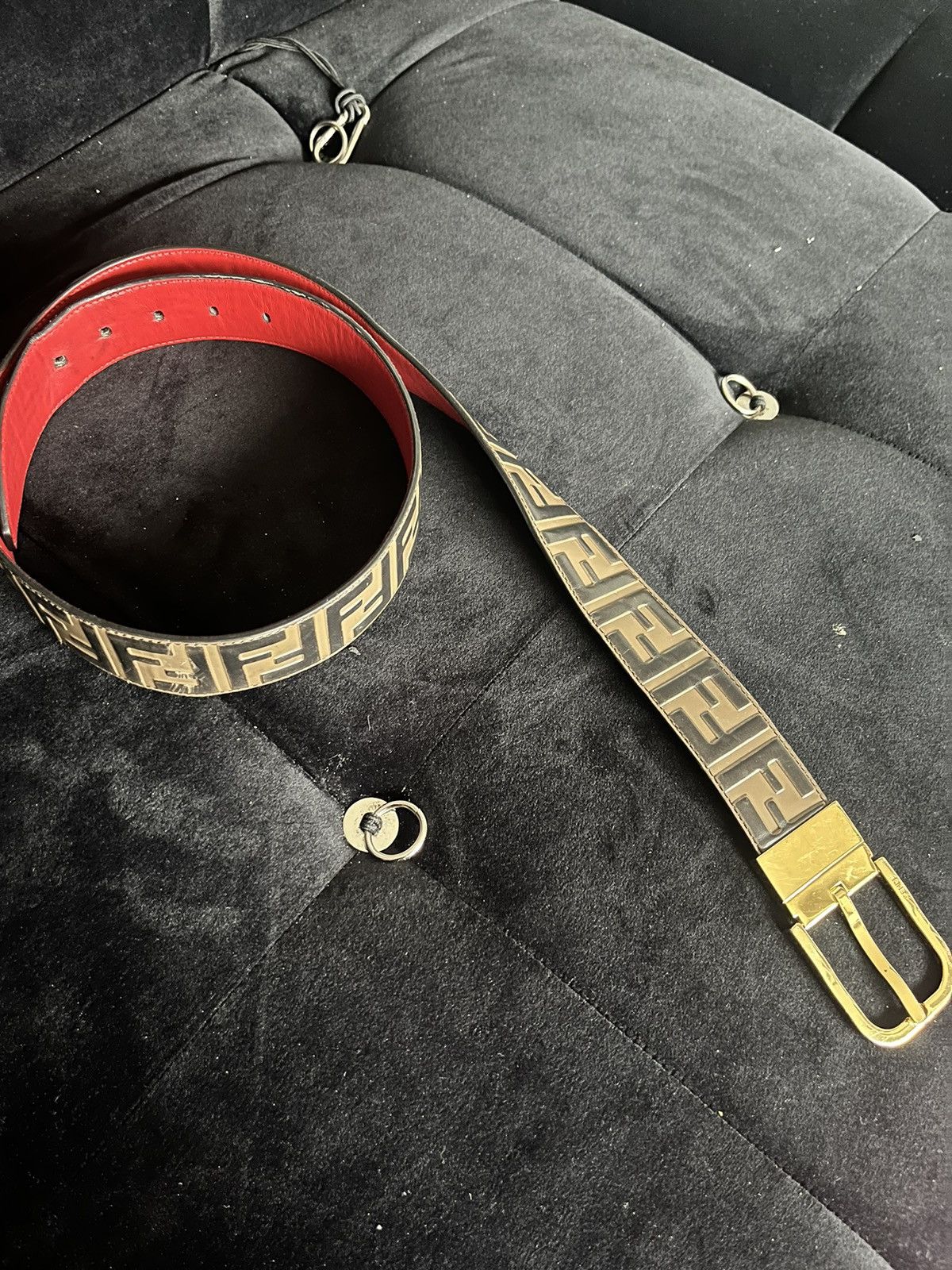 Fendi FENDI BROWN MONOGRAM BELT SZ 36-38 Size 36 - 8 Thumbnail
