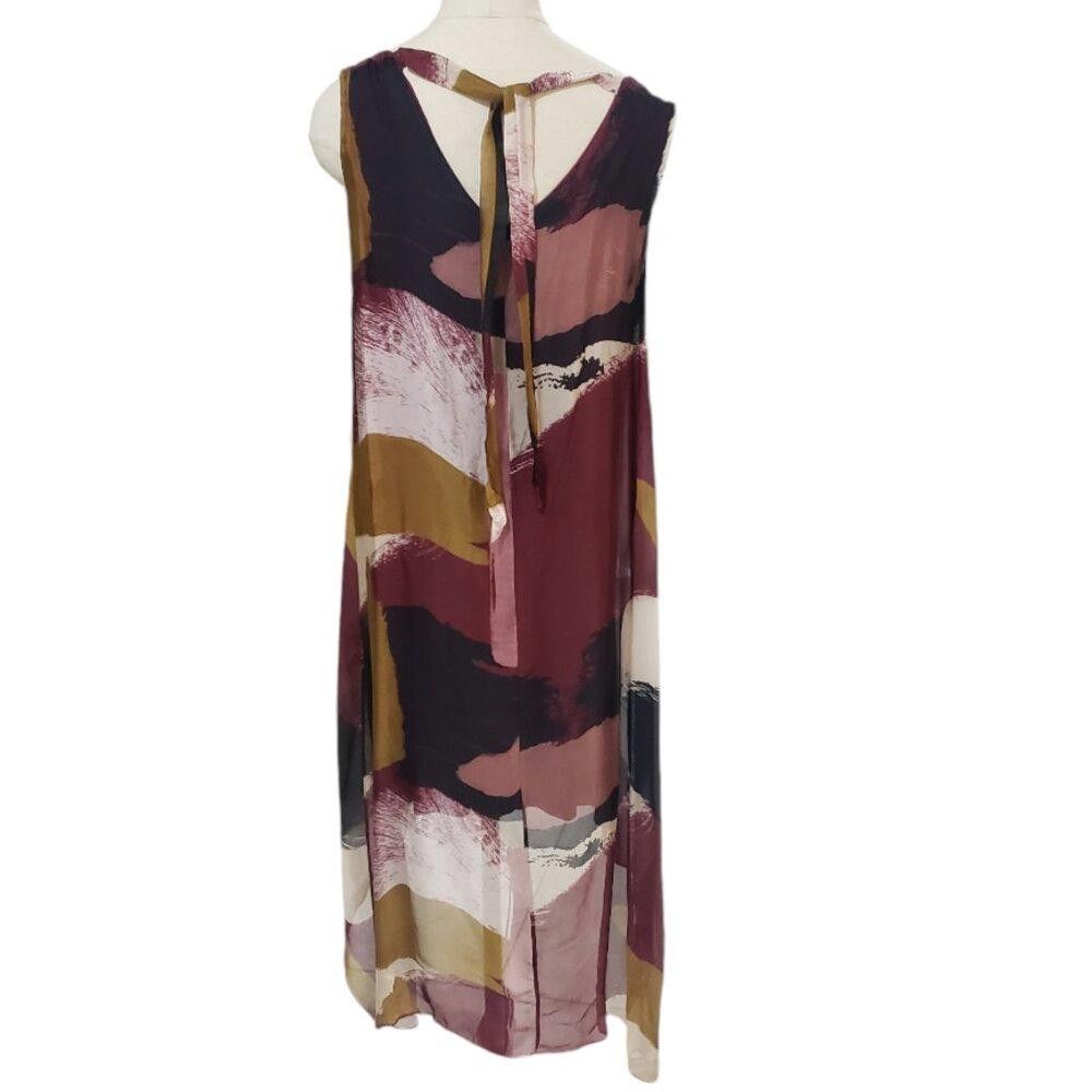 Designer CT1784 Anna Melani Lined Abstract Pattern High Low Dress M Size M / US 6-8 / IT 42-44 - 5 Thumbnail