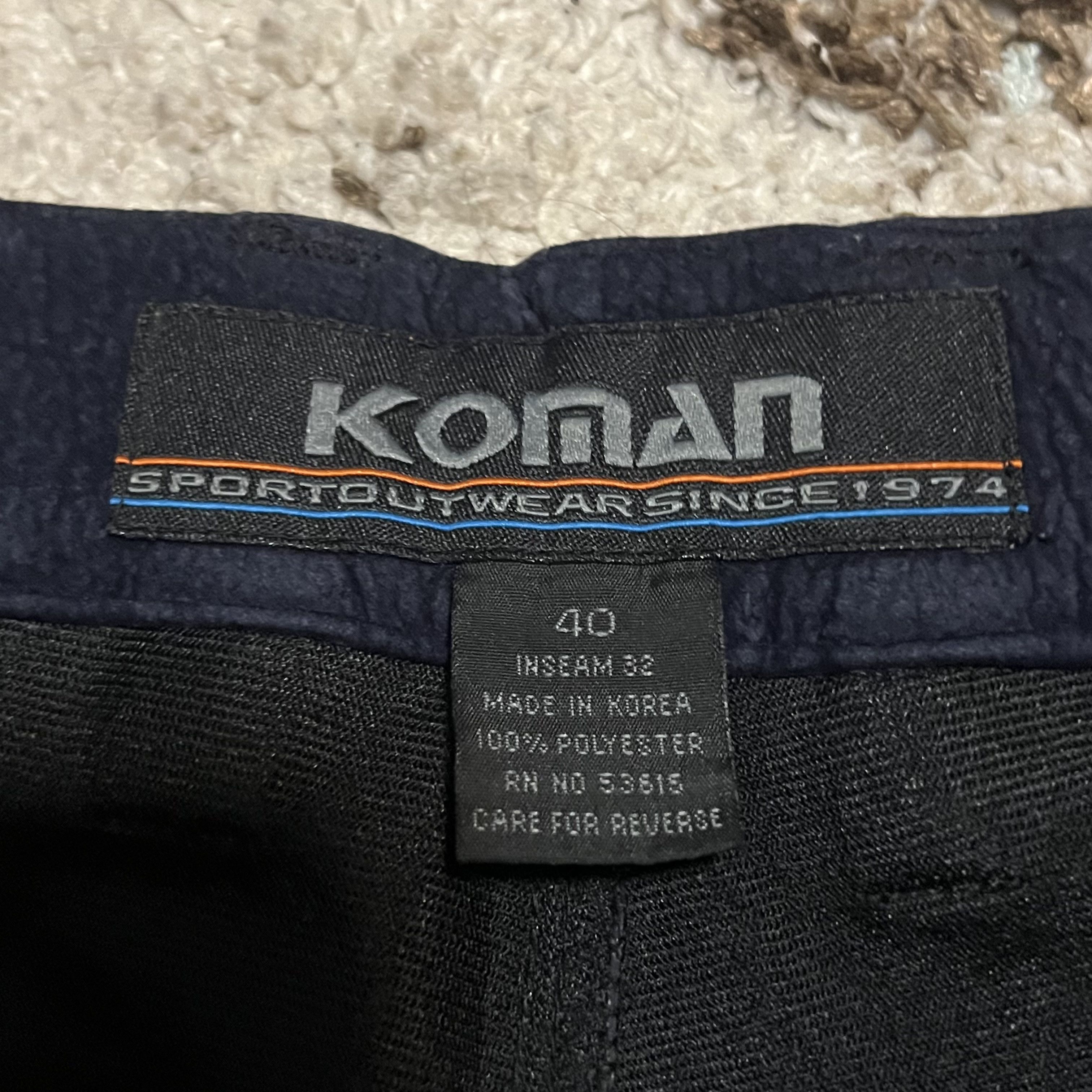 Koman Koman Faux Suede Pants Size 40x31 Navy Baggy 90s Y2K Size US 40 / EU 56 - 7 Thumbnail