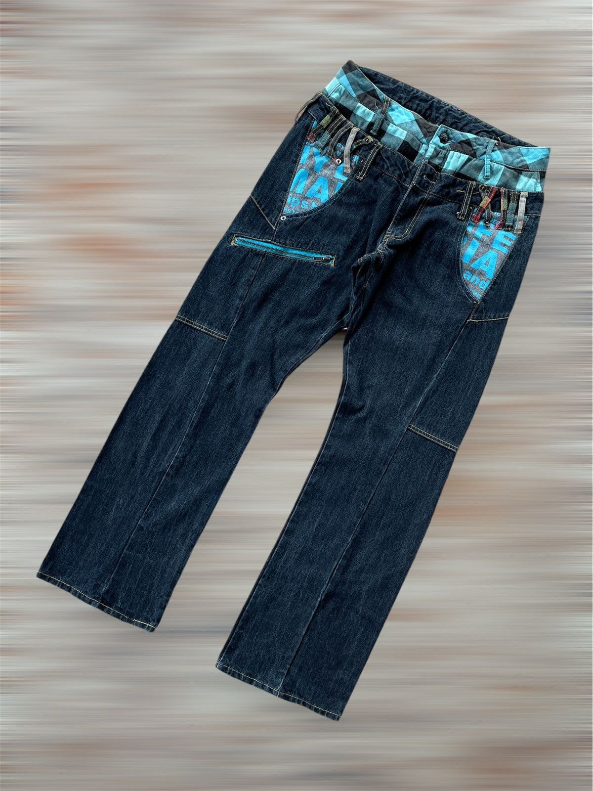 Designer × Japanese Brand DOUBLE WAIST JEANS Size US 31 - 2 Thumbnail