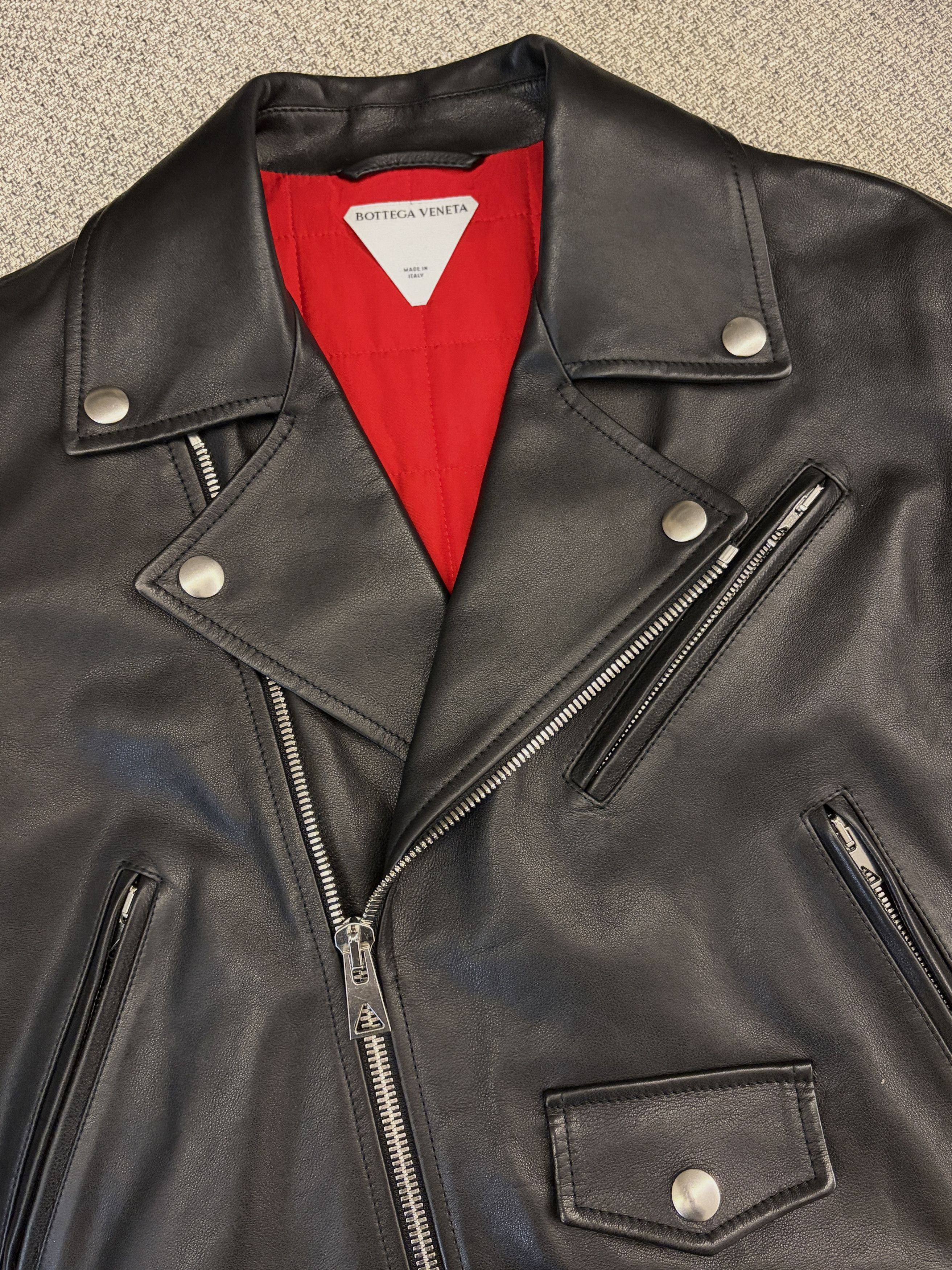Bottega Veneta Brand New Bottega Veneta BV Women's Leather Biker Jacket 36 Size S / US 4 / IT 40 - 4 Thumbnail