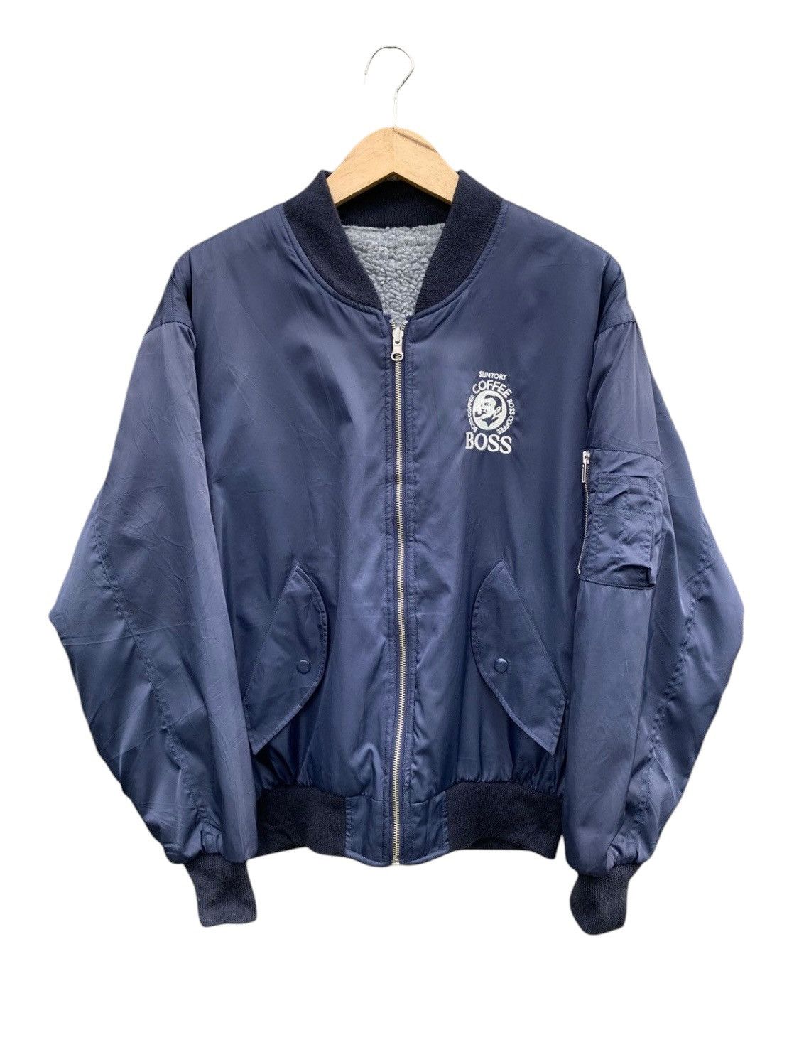 Bomber Jacket × Ma 1 × Vintage Vintage Suntory Boss Coffee MA 1 