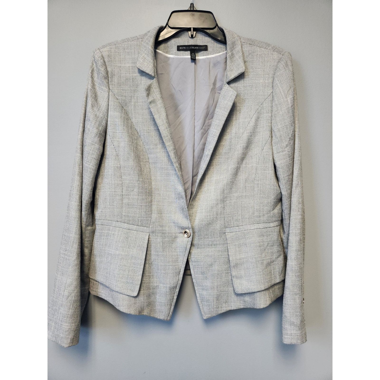 White House Black Market White House Black Market Black White Peplum Back Blazer 12 Size XL / US 12-14 / IT 48-50 - 1 Thumbnail