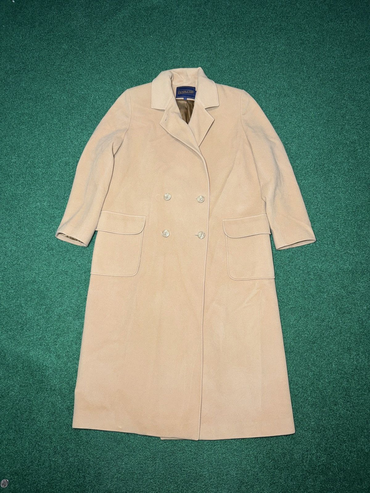 Pendleton Vintage Pendleton 90s Wool Trench Coat 18 Double Breasted Size XXL / US 16-18 / IT 52-54 - 1 Thumbnail