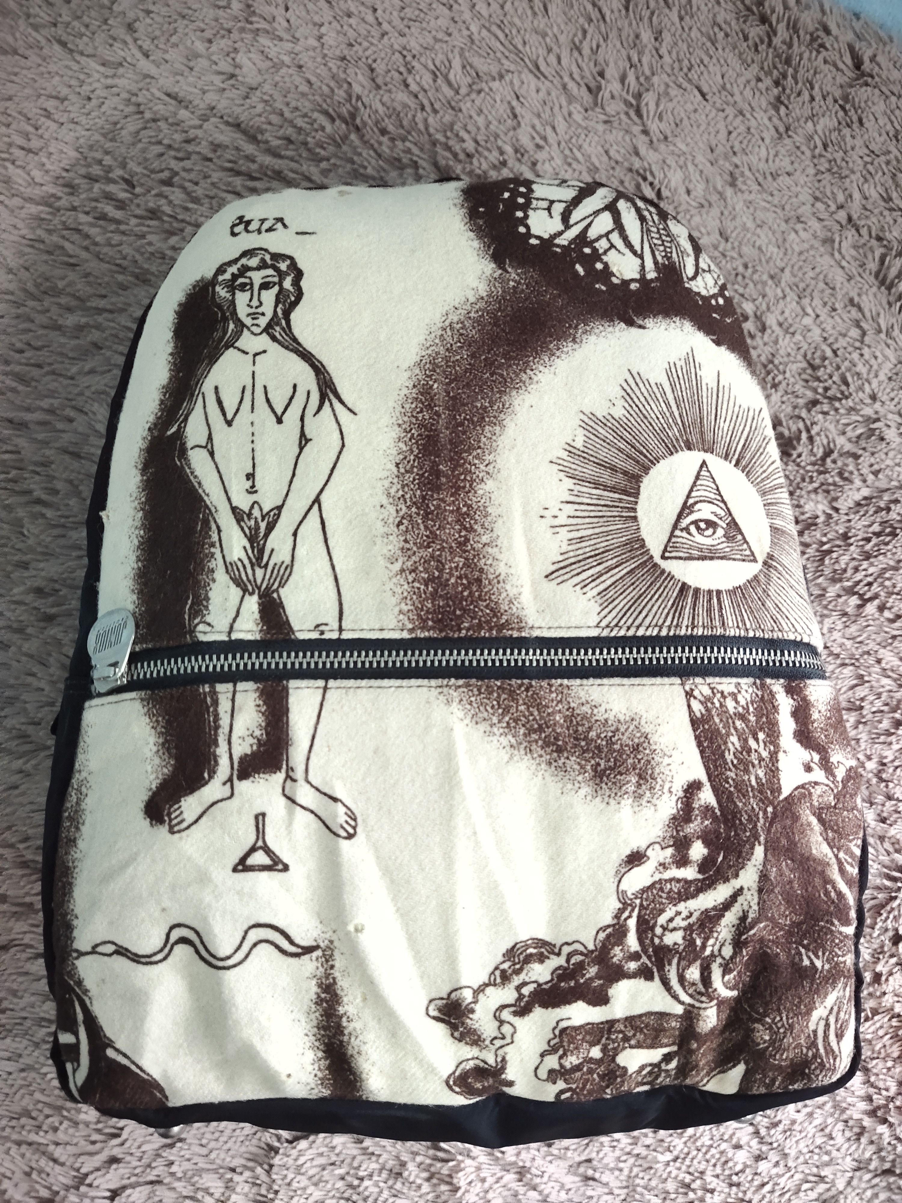 Jean Paul Gaultier RARE JUNIOR GAULTIER JPG ILLUMINATI TATTOOED LOGO BACKPACK Size ONE SIZE - 6 Thumbnail