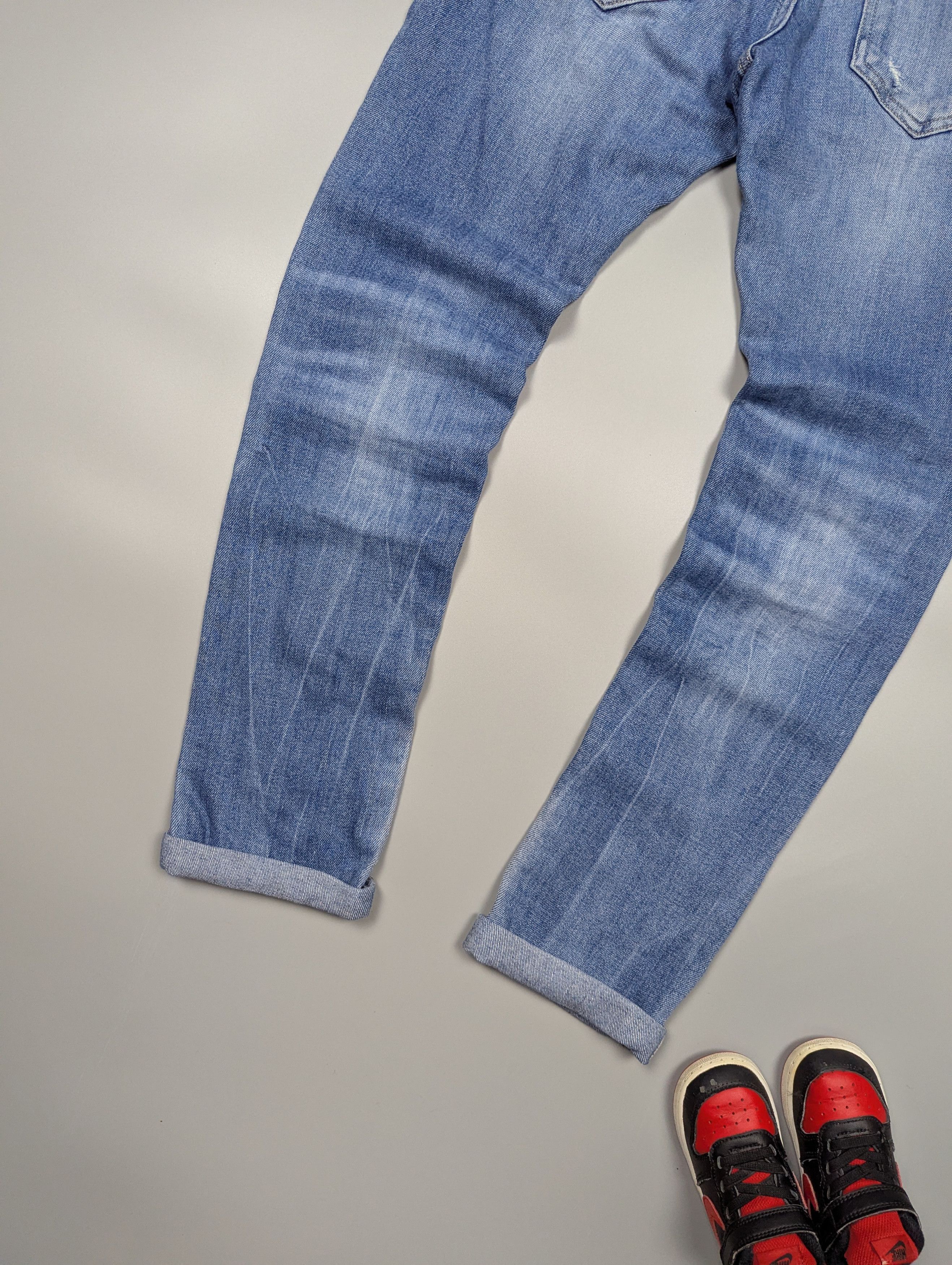 Dsquared2 DSQUARED2 Authentic Skinny Light Blue Distressed Jeans Size US 30 / EU 46 - 11 Thumbnail