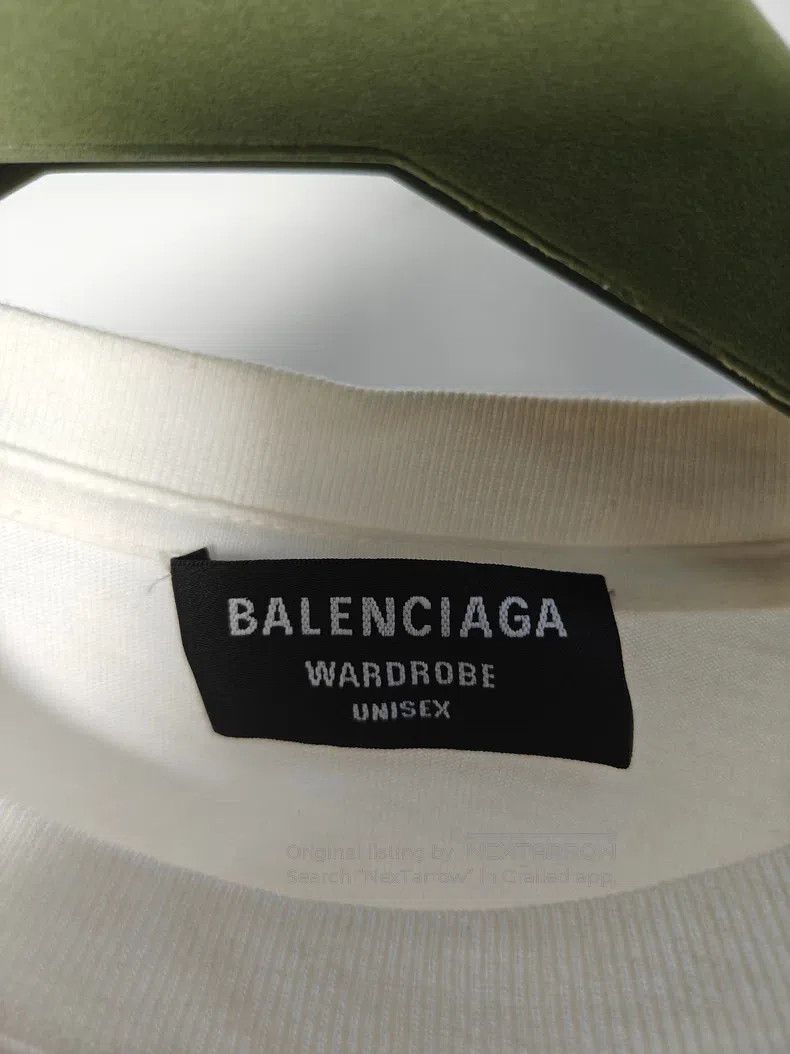 Balenciaga Balenciaga Embroidered Wave Short Sleeve T-Shirt Size US S / EU 44-46 / 1 - 3 Thumbnail