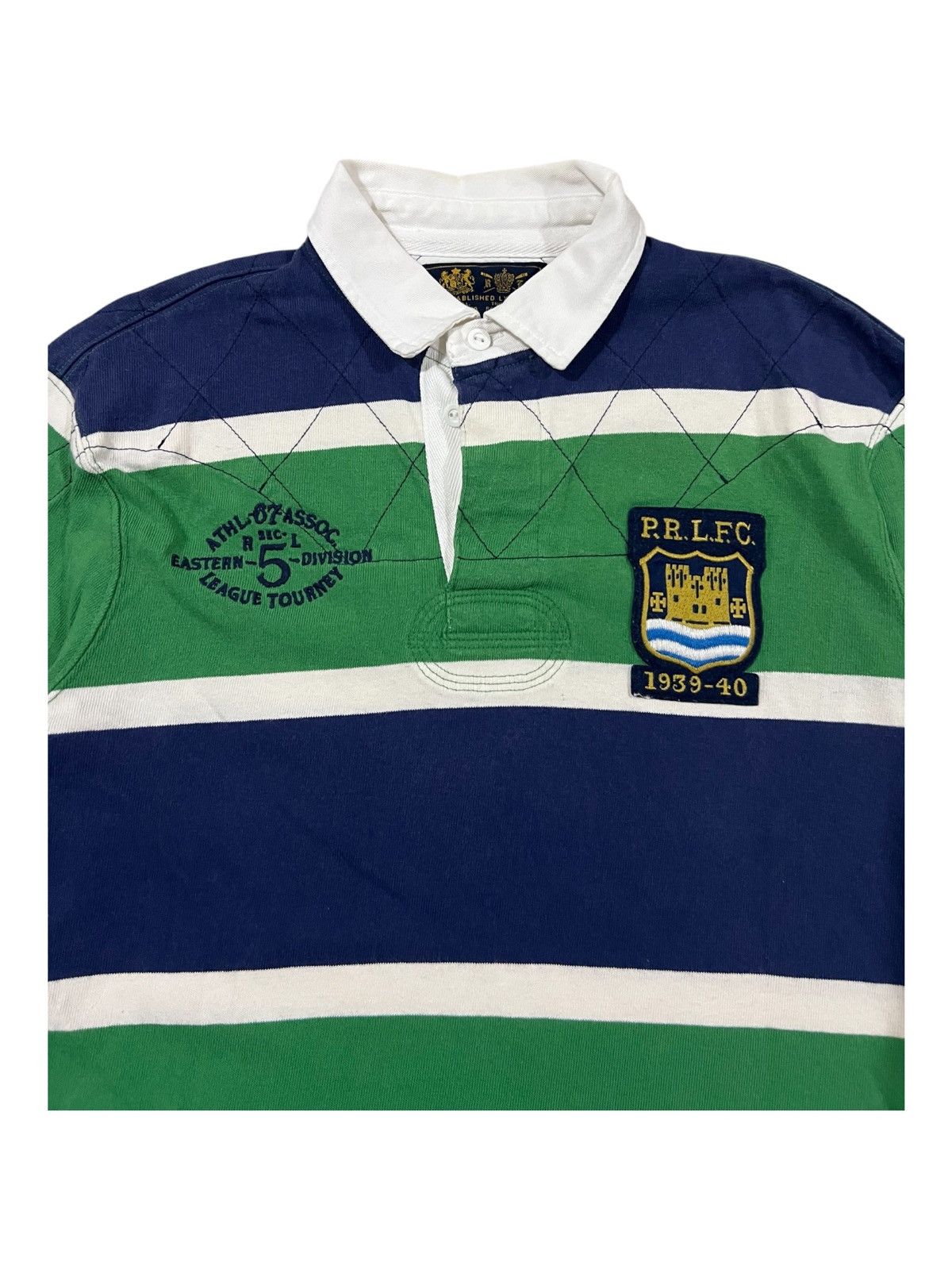 Polo Ralph Lauren Y2K Polo Ralph Lauren PRL FC Classic Fit Striped Rugby Shirt Size US M / EU 48-50 / 2 - 6 Thumbnail