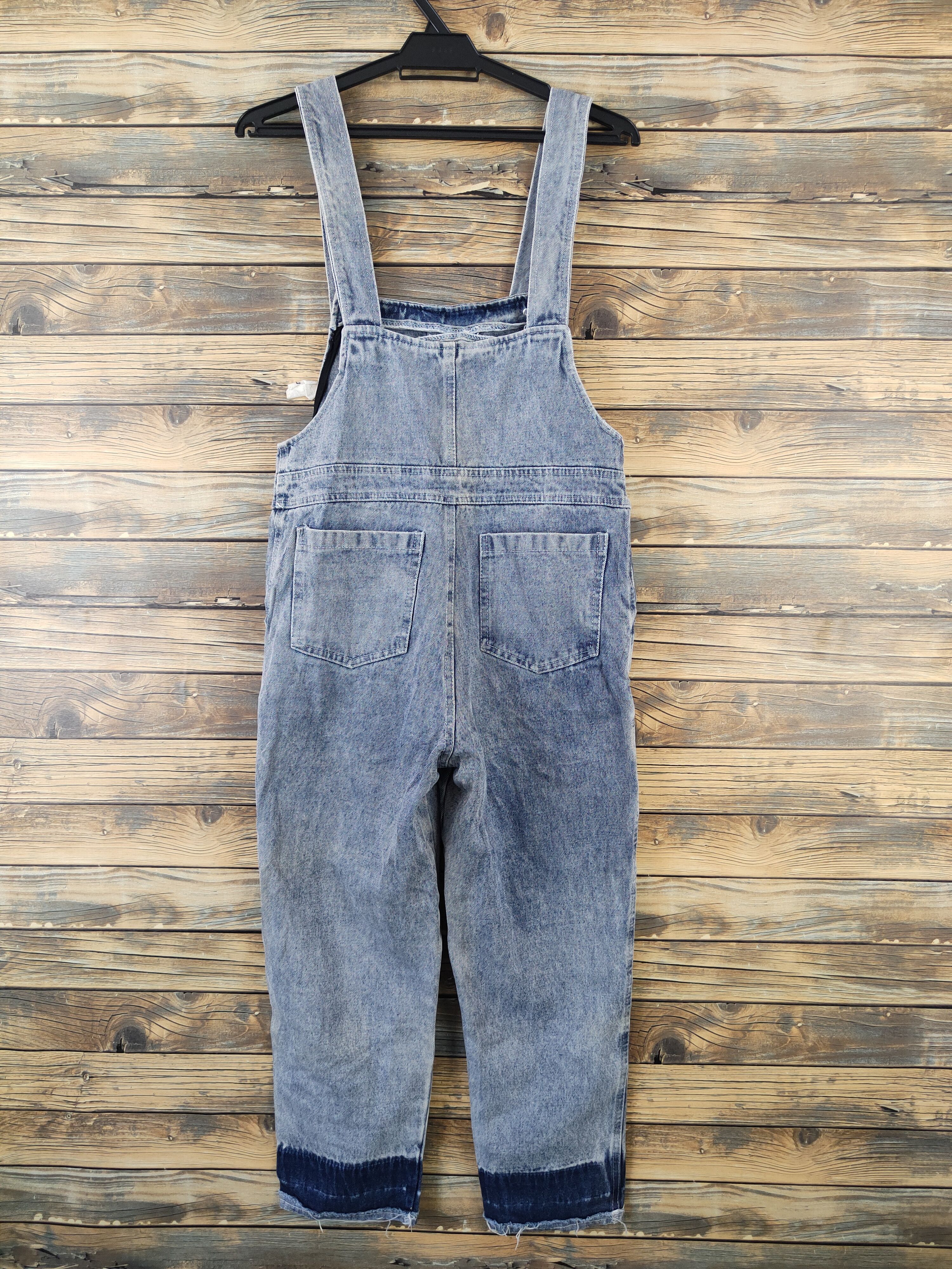 Japanese Brand × Vintage Very rare 💥Japanese Brand Blue Denim Jumpsuits Size 31" - 9 Thumbnail