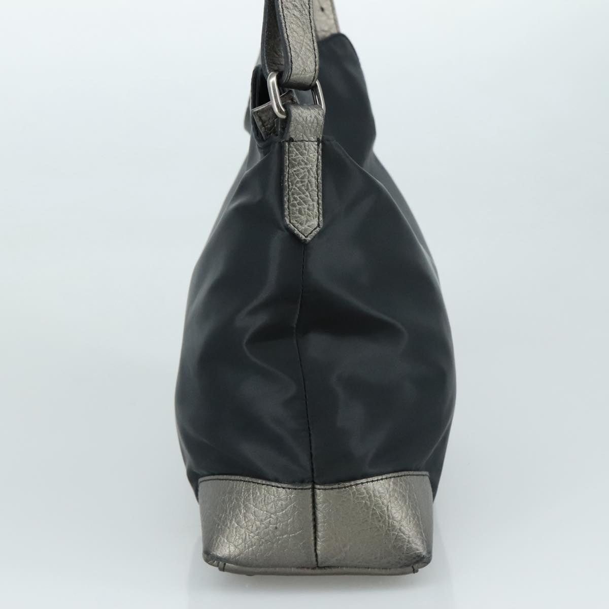 Burberry Burberry Shoulder Bag Nylon Leather Black Silver Size ONE SIZE - 5 Thumbnail