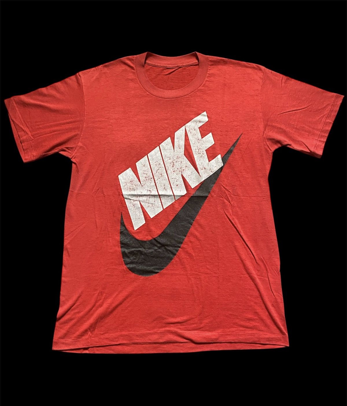 Nike Nike 80s Cotton Rayon Blend Paper Thin Big Swoosh Logo Shirt Size US L / EU 52-54 / 3 - 2 Thumbnail