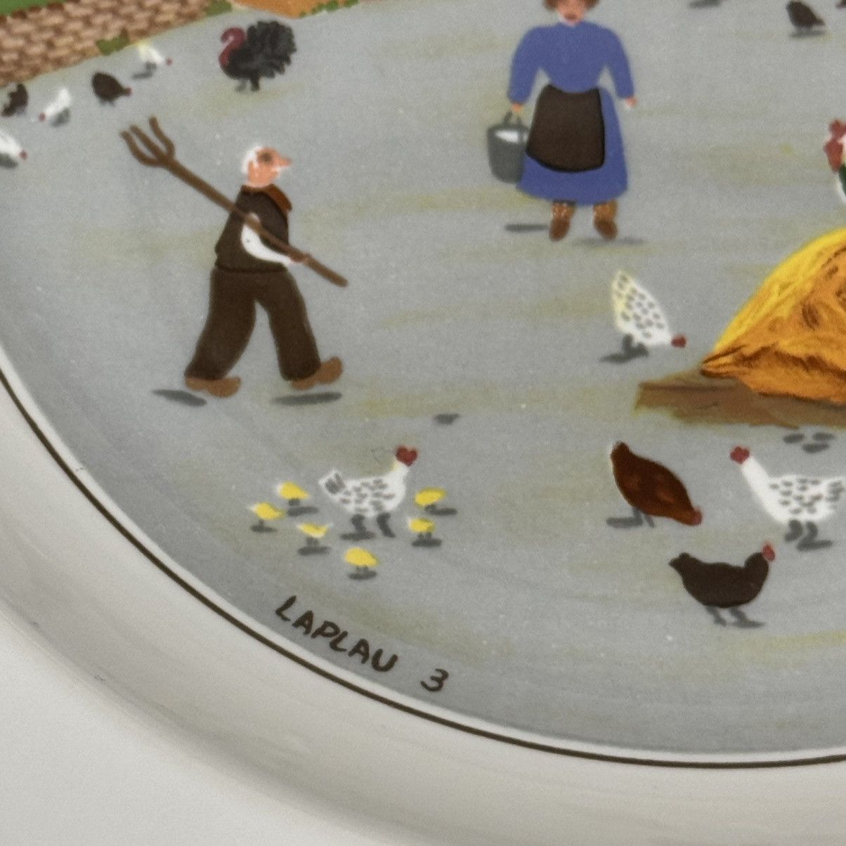 Vintage Villeroy & Boch Country Yard Laplau 3 Design Naïf 9.5” Plate Size ONE SIZE - 4 Thumbnail